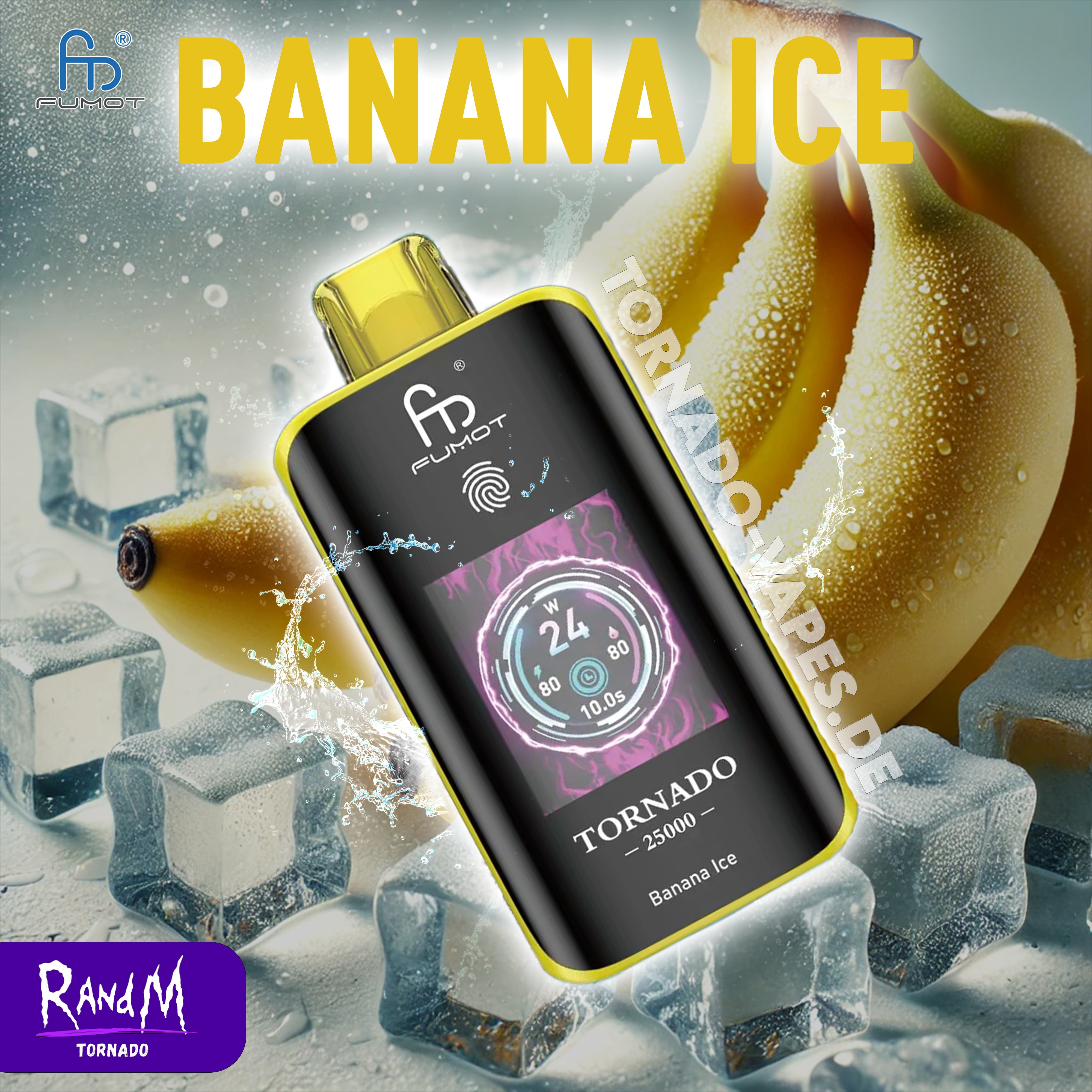 RandM Tornado Vape 25000- Banana Ice RandM Vape