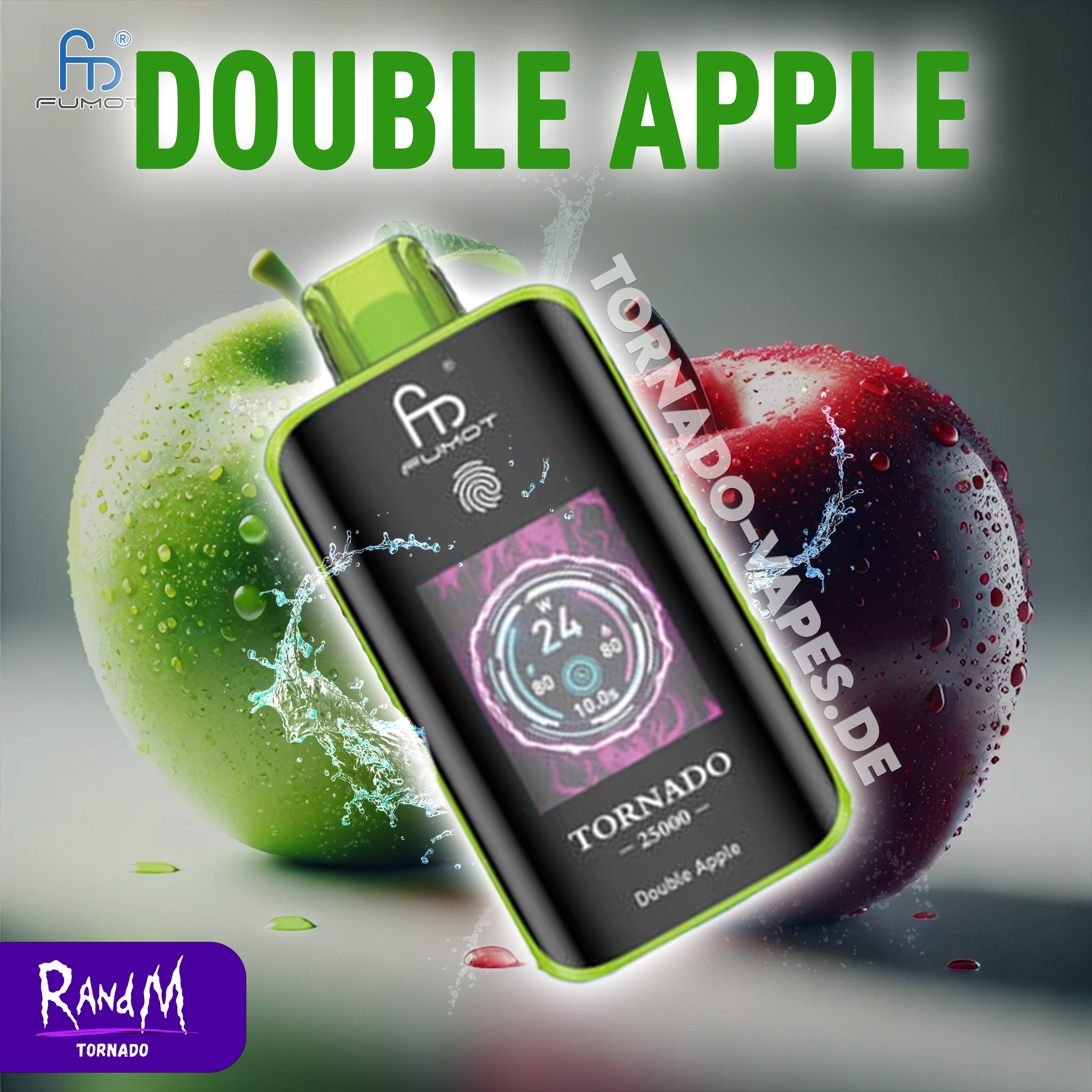RandM Tornado Vape 25000- Double Apple RandM Vape
