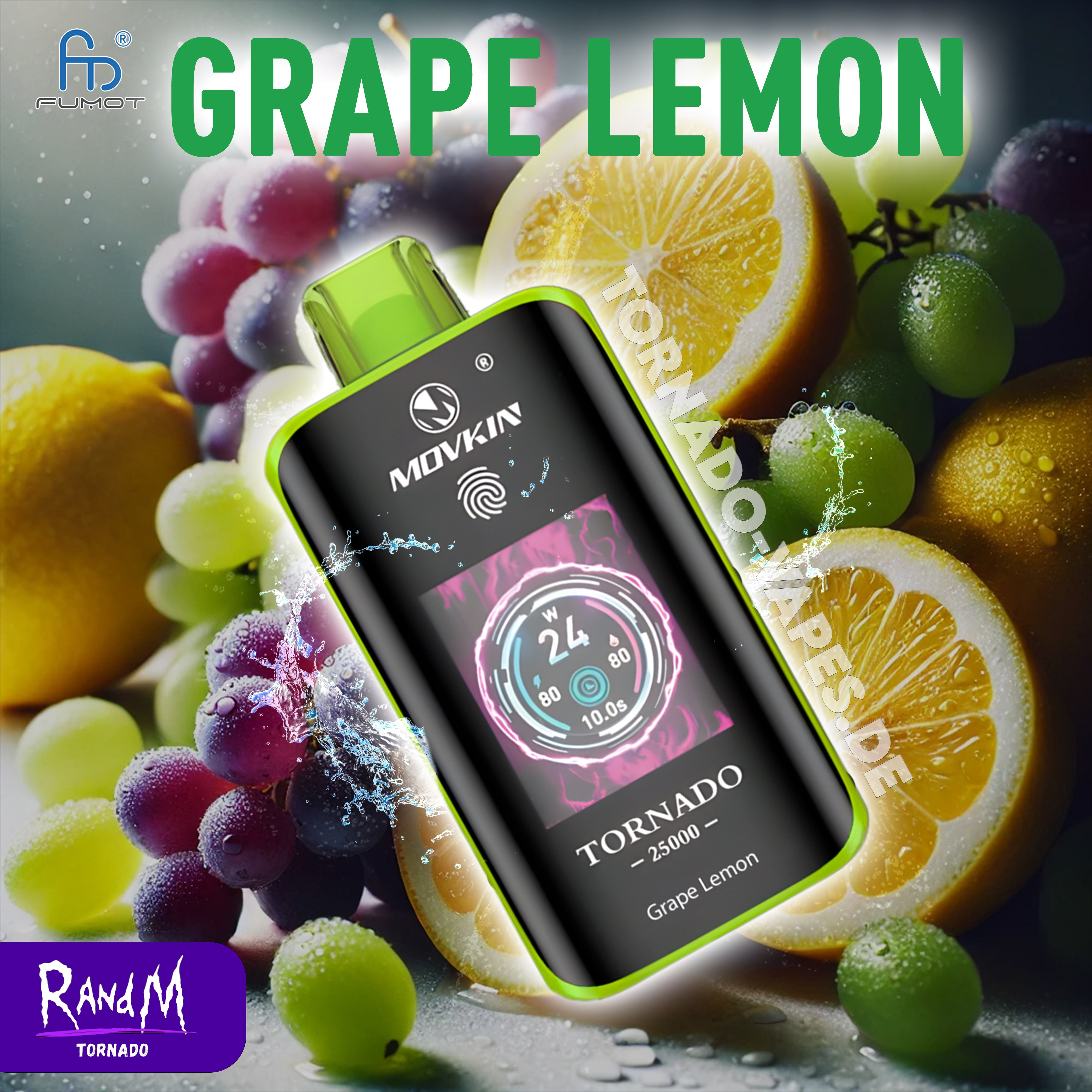 RandM Tornado Vape 25000- Grape Lemon RandM Vape