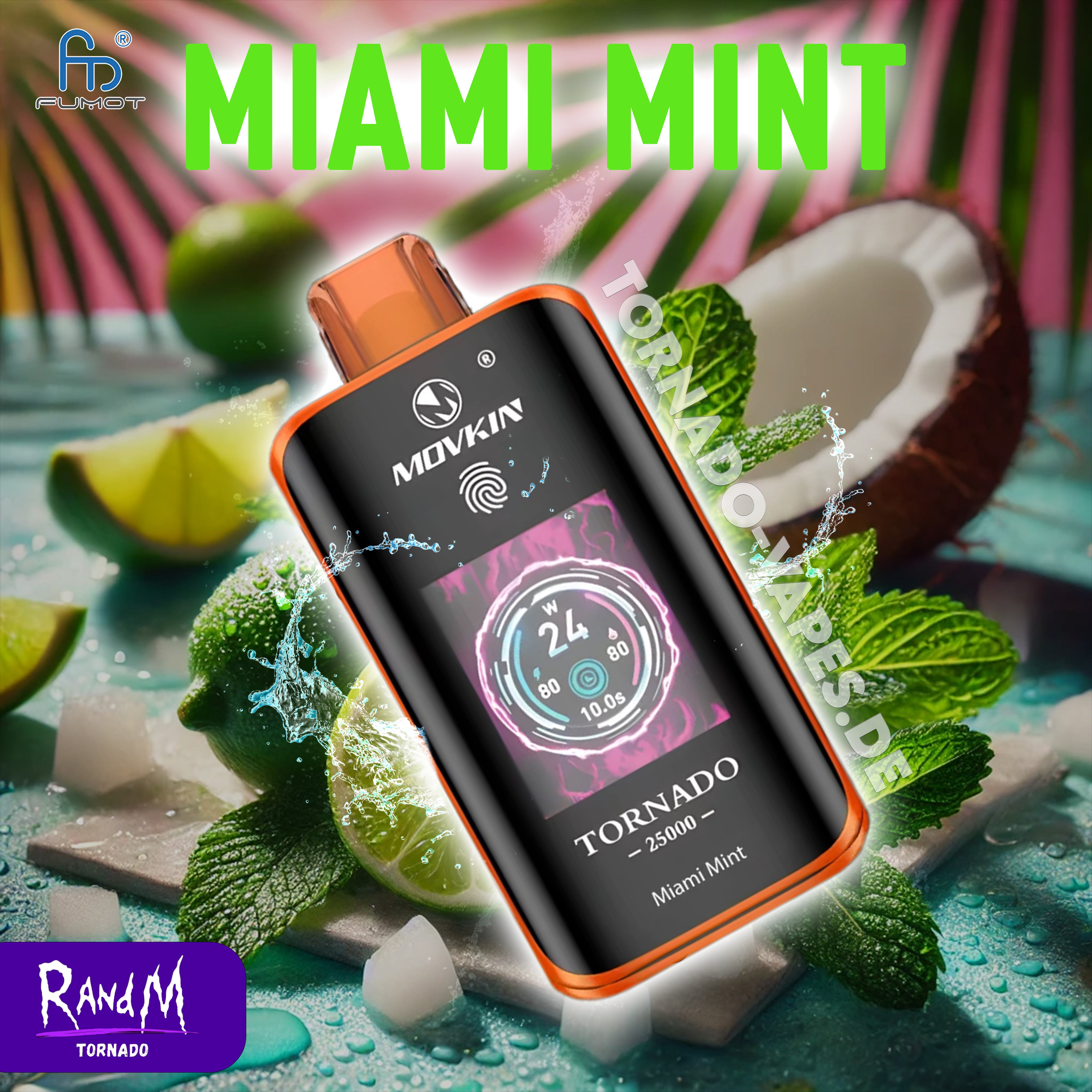 RandM Tornado Vape 25000- Miami Mint RandM Vape