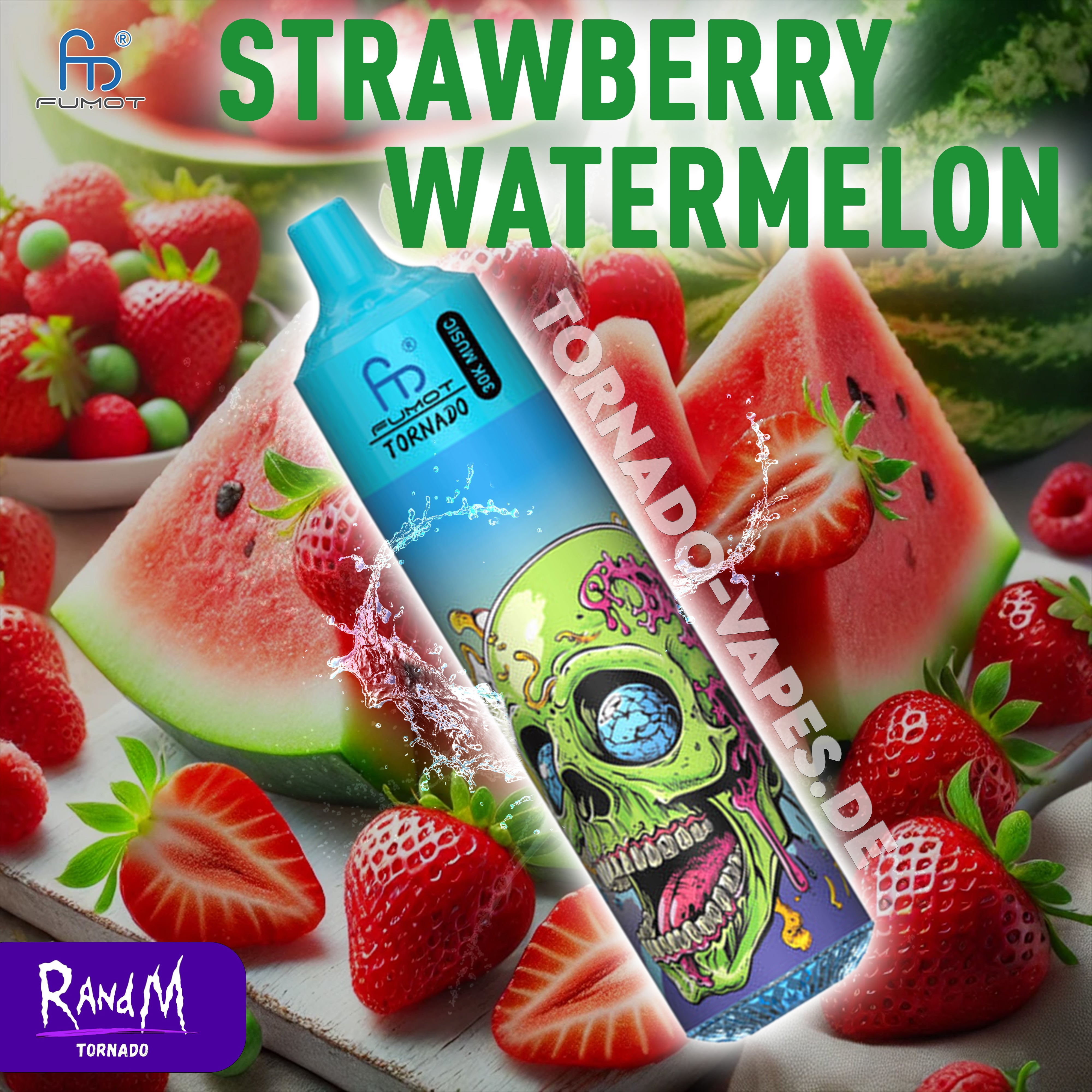RandM Tornado Vape 30000- Strawberry Watermelon Randm Vape