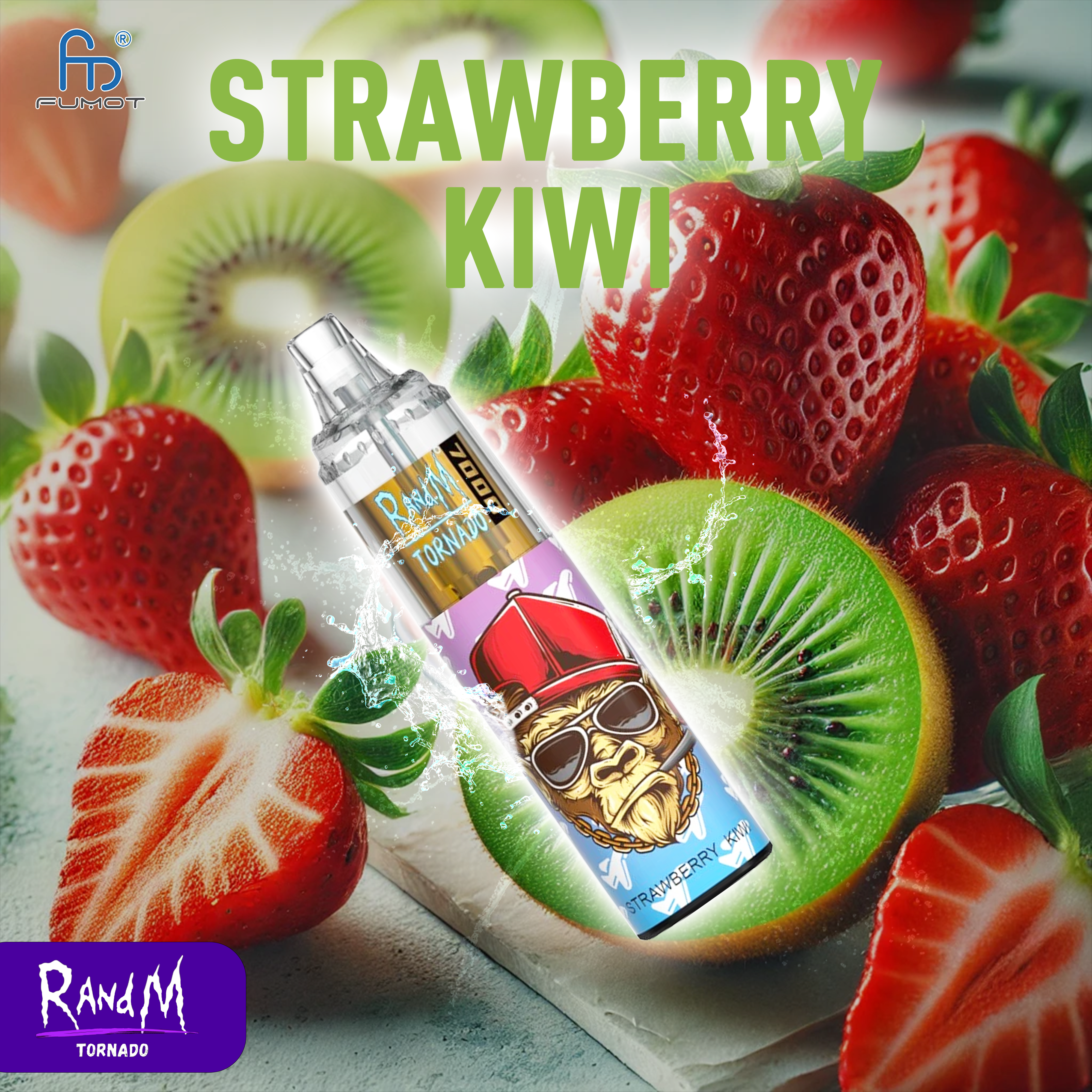 RandM Tornado 7000- Strawberry Kiwi