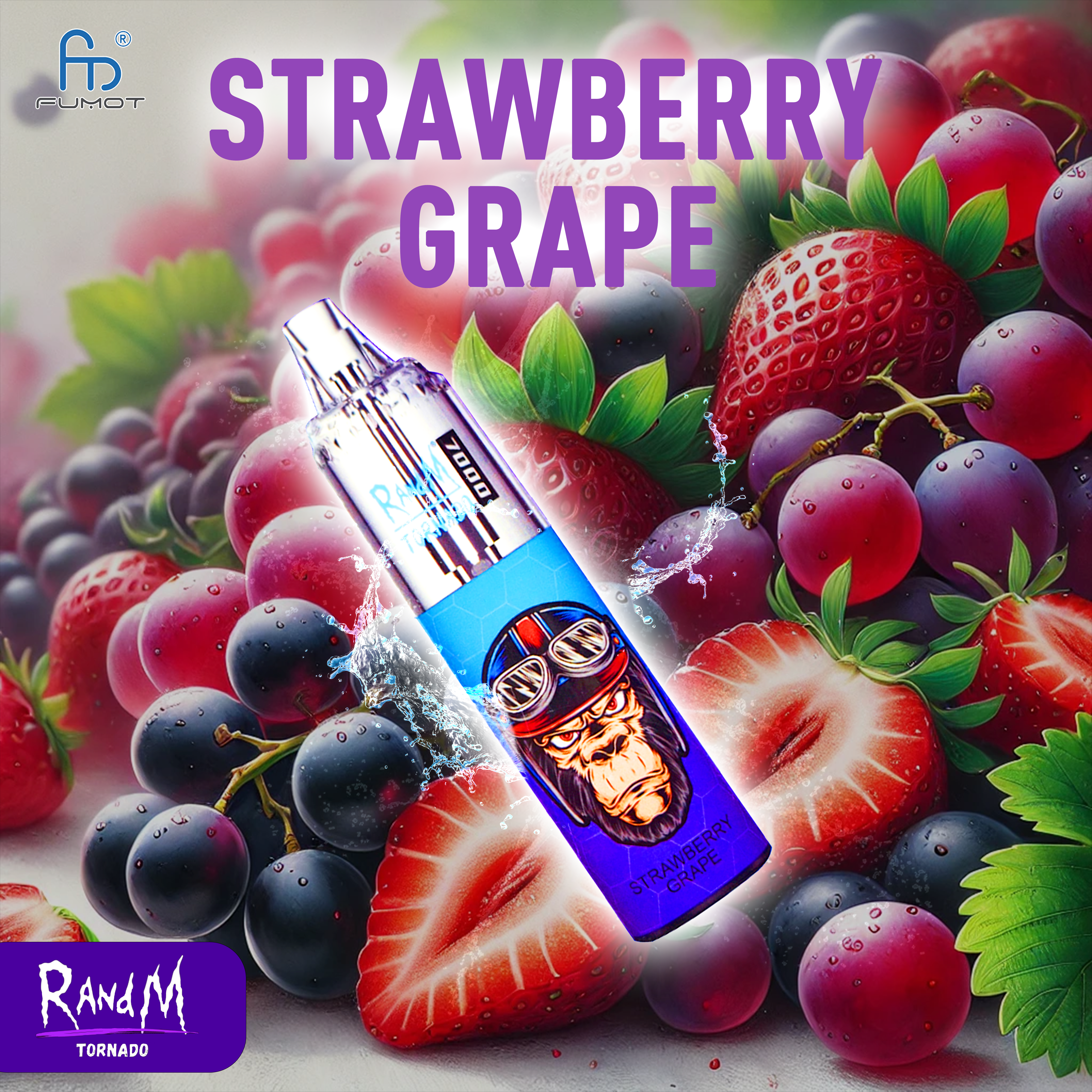 RandM Tornado Vape 7000- Strawberry Grape