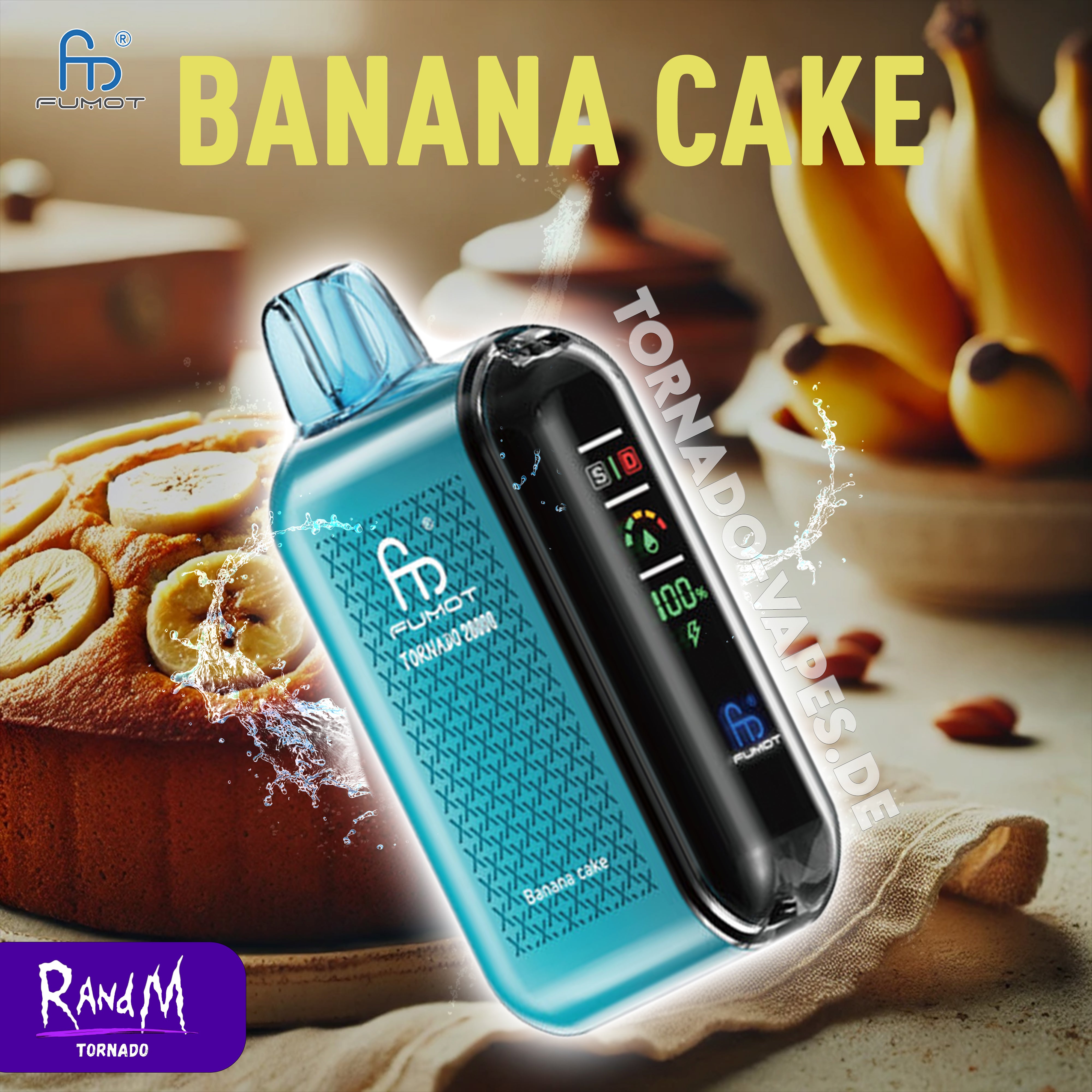 RandM Tornado Vape 20000- Banana Cake