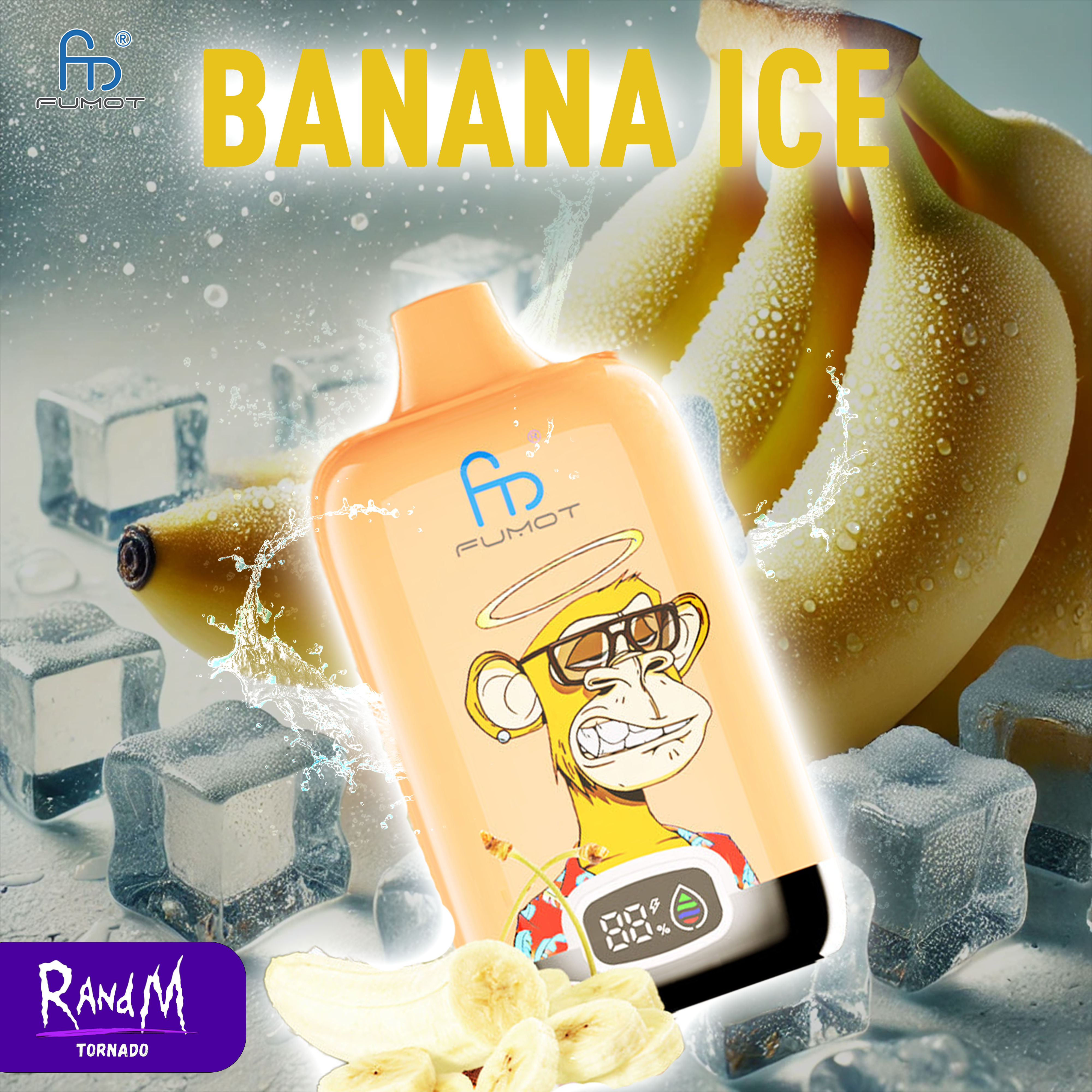 Fumot Digital Box 12000- Banana Ice Tornado Vape Fumot Digital Box 12000- Banana Ice Tornado Vape