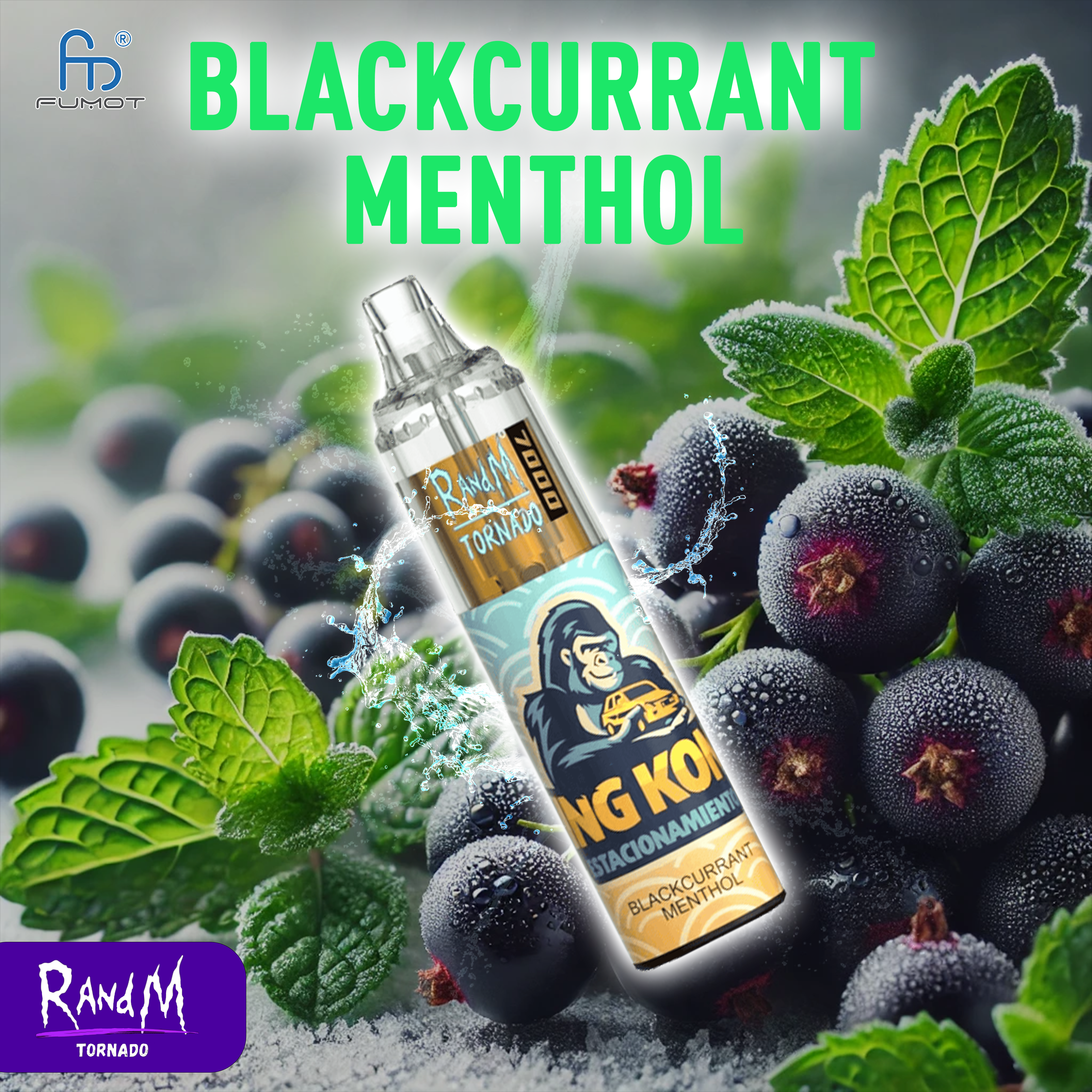 RandM Tornado 7000- Blackcurrant Menthol