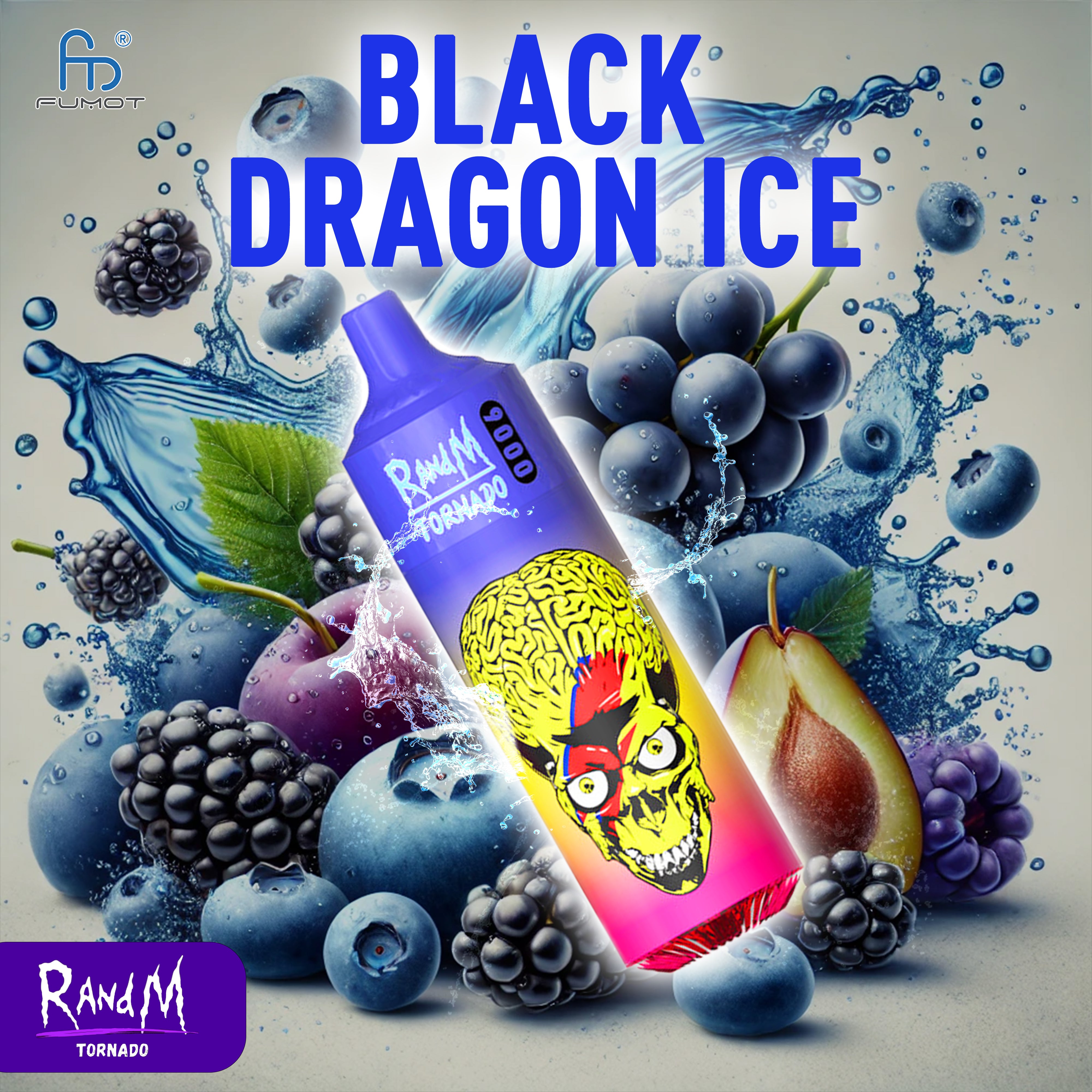 RandM Tornado 9000- Black Dragon Ice