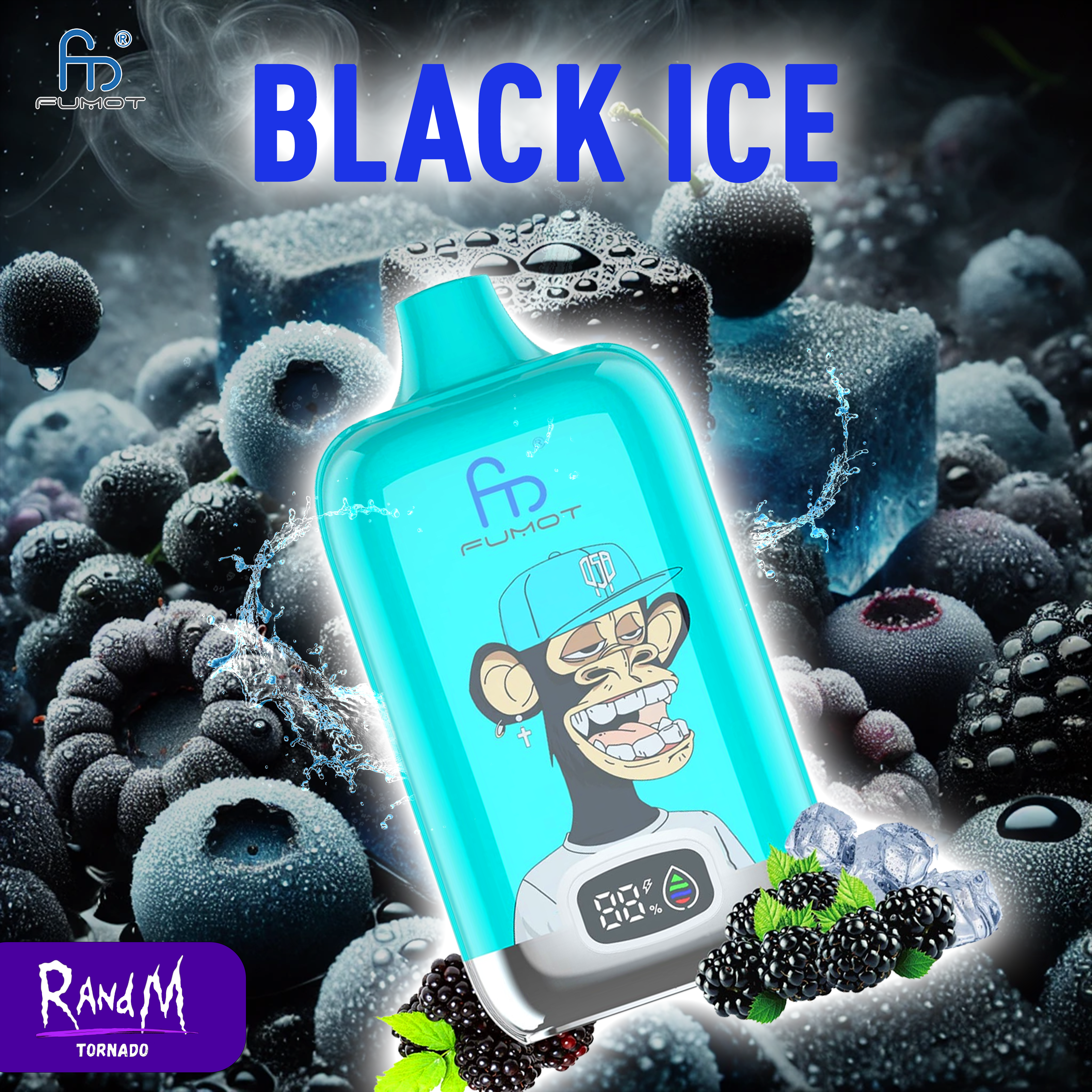 Fumot Digital Box 12000- Black Ice