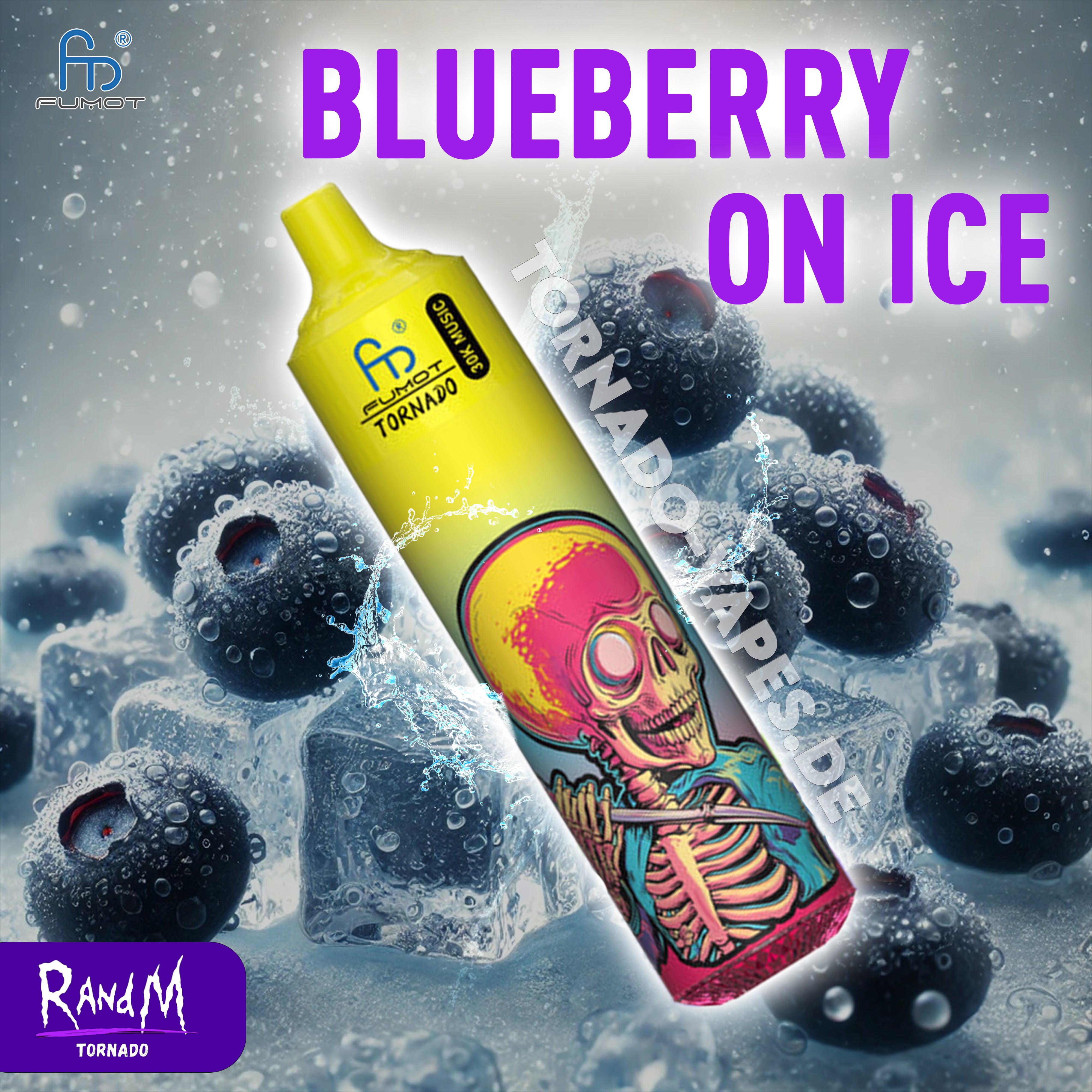 RandM Tornado Vape 30000- Blueberry on Ice