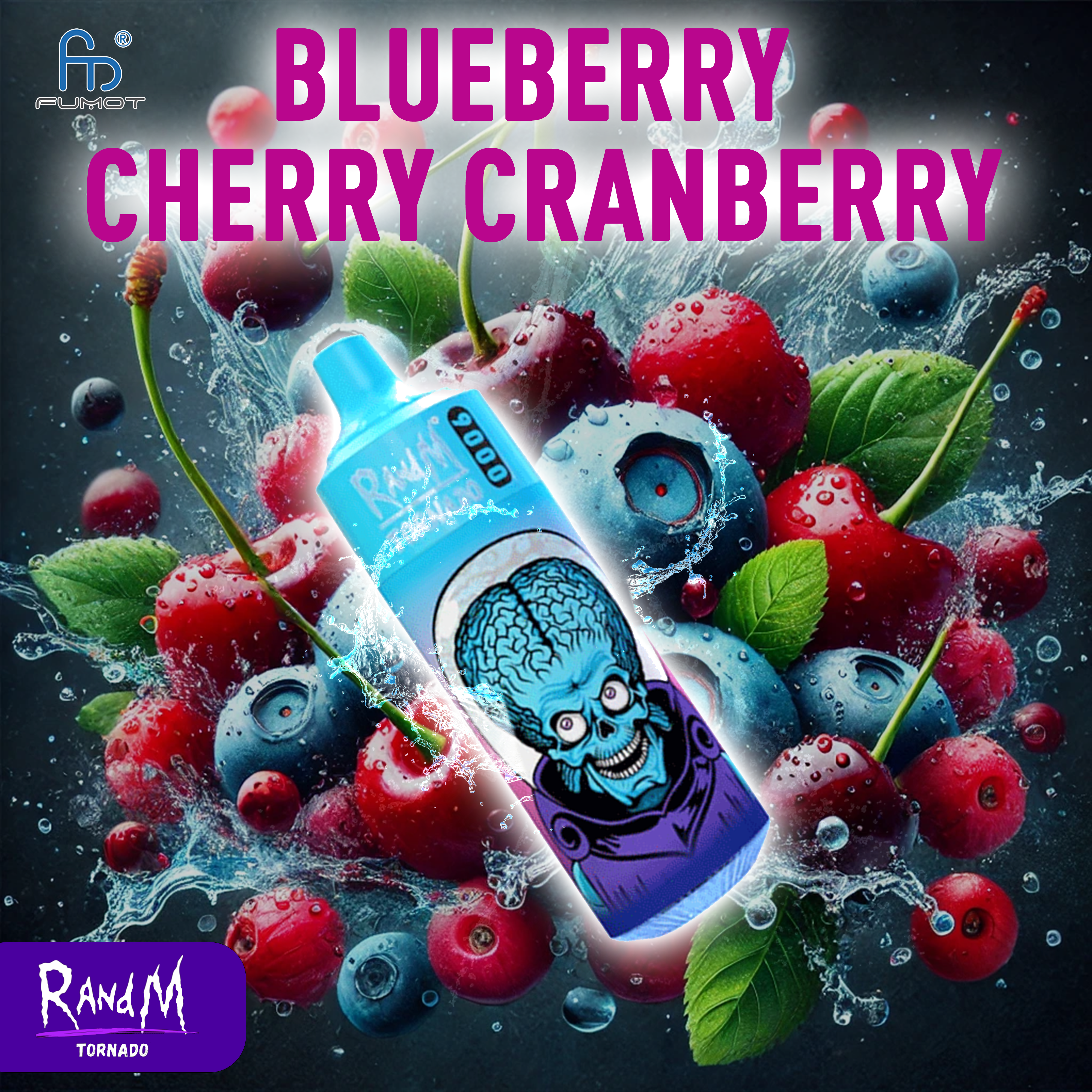 RandM Tornado 9000- Blueberry Cherry Cranberry