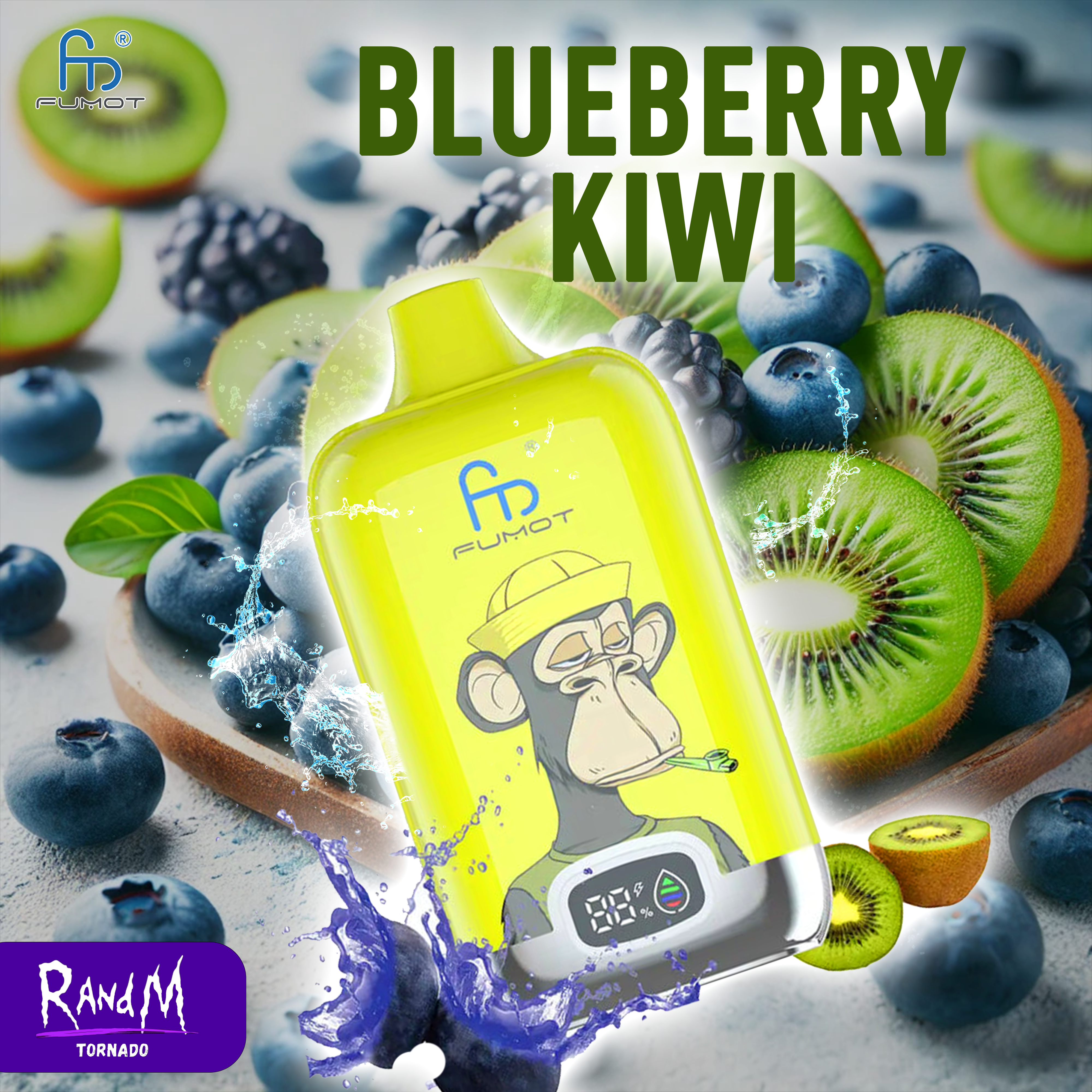 Fumot Digital Box 12000 Blueberry Kiwi