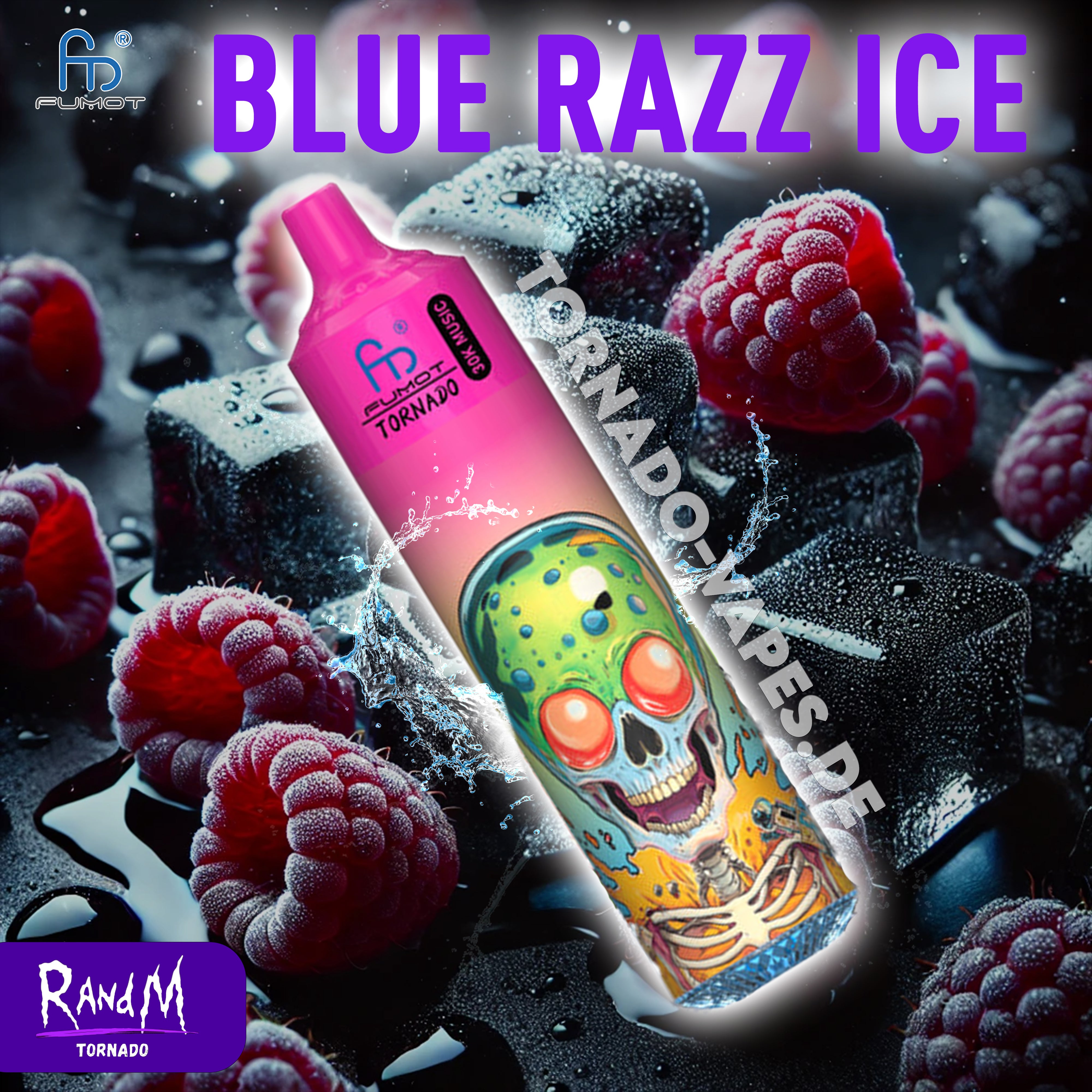 RandM Tornado Vape 30000- Bluerazz Ice
