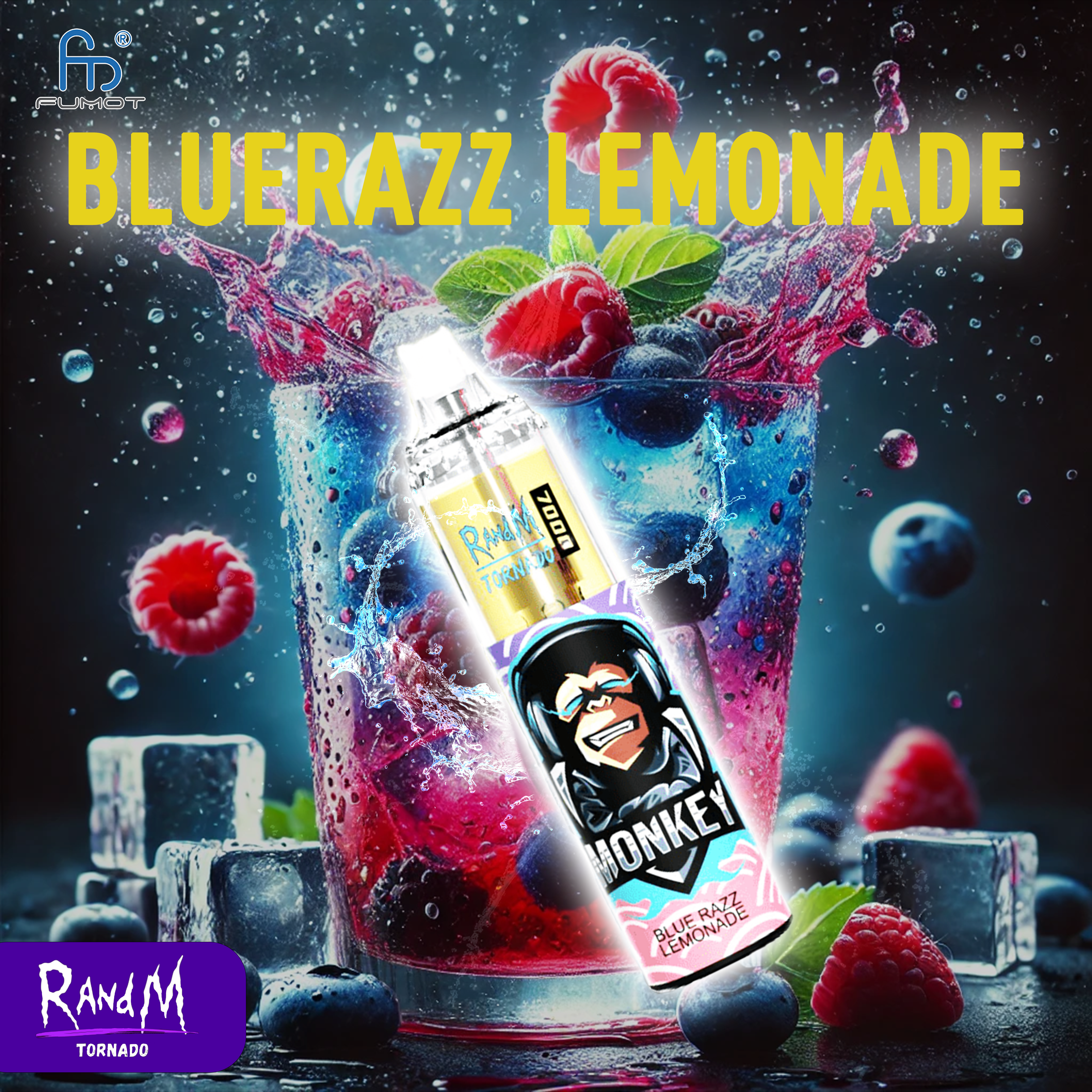 RandM Tornado 7000- Bluerazz Lemonade