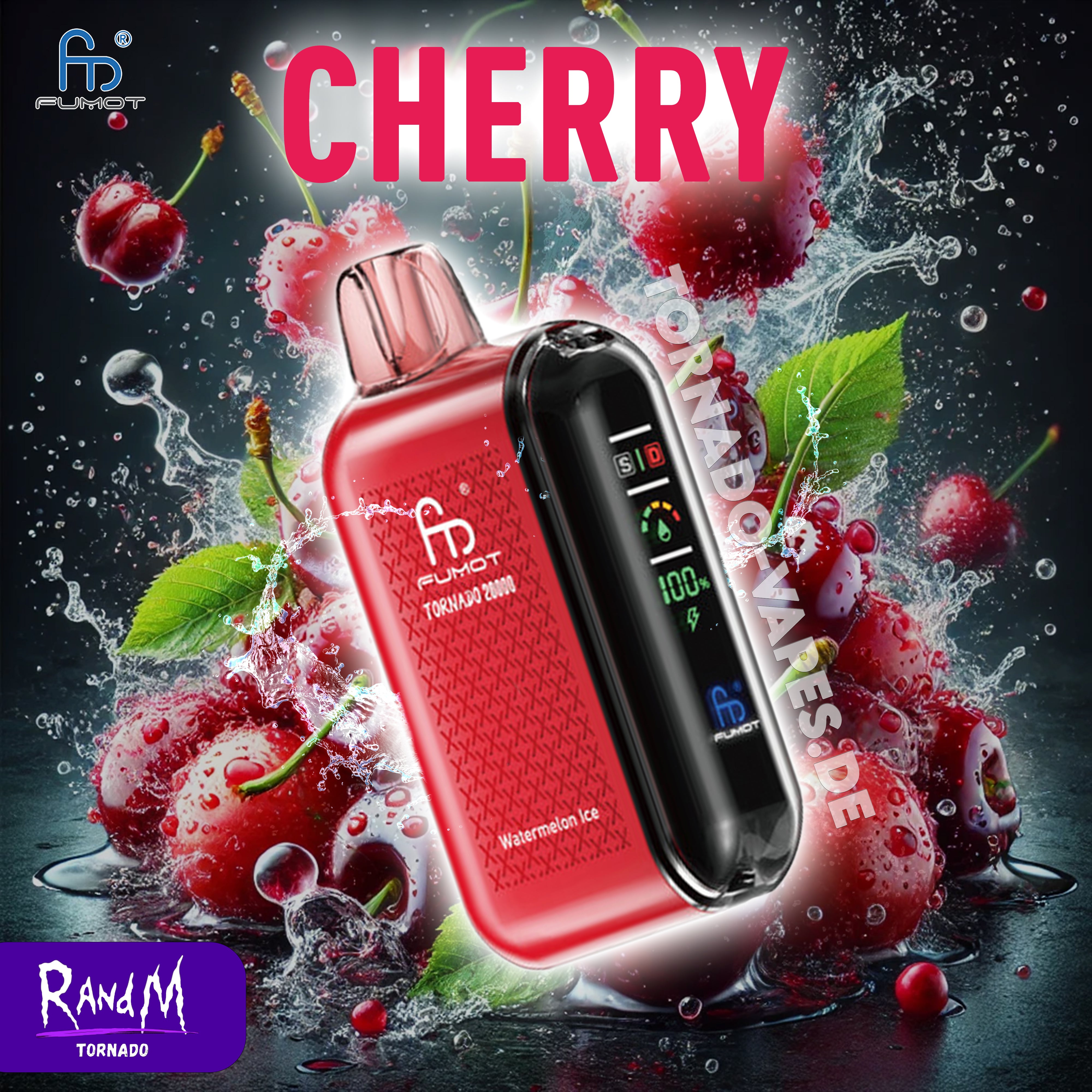 RandM Tornado Vape 20000-Cherry RandM Tornado Vape 20000-Cherry