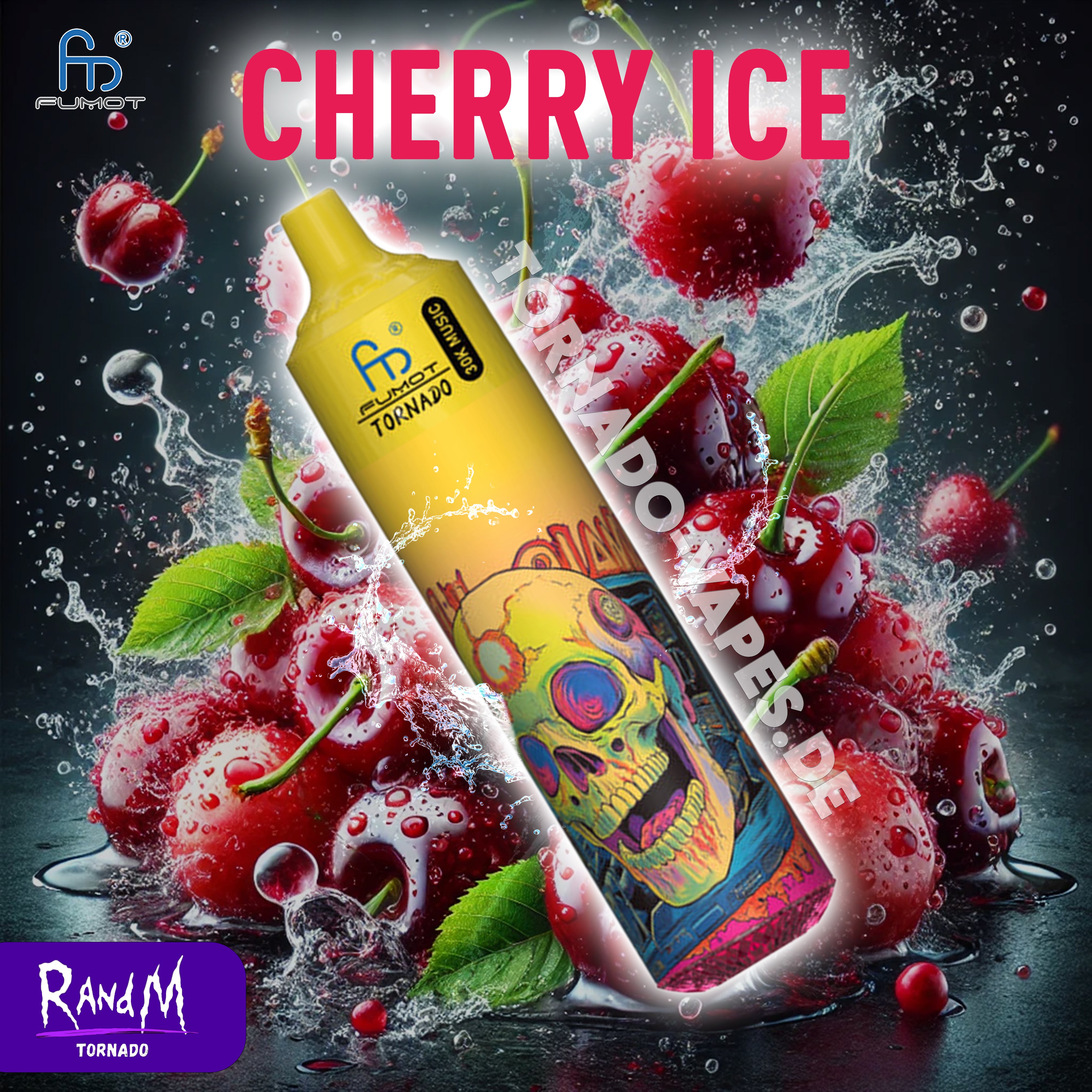 RandM Tornado Vape 30000- Cherry Ice
