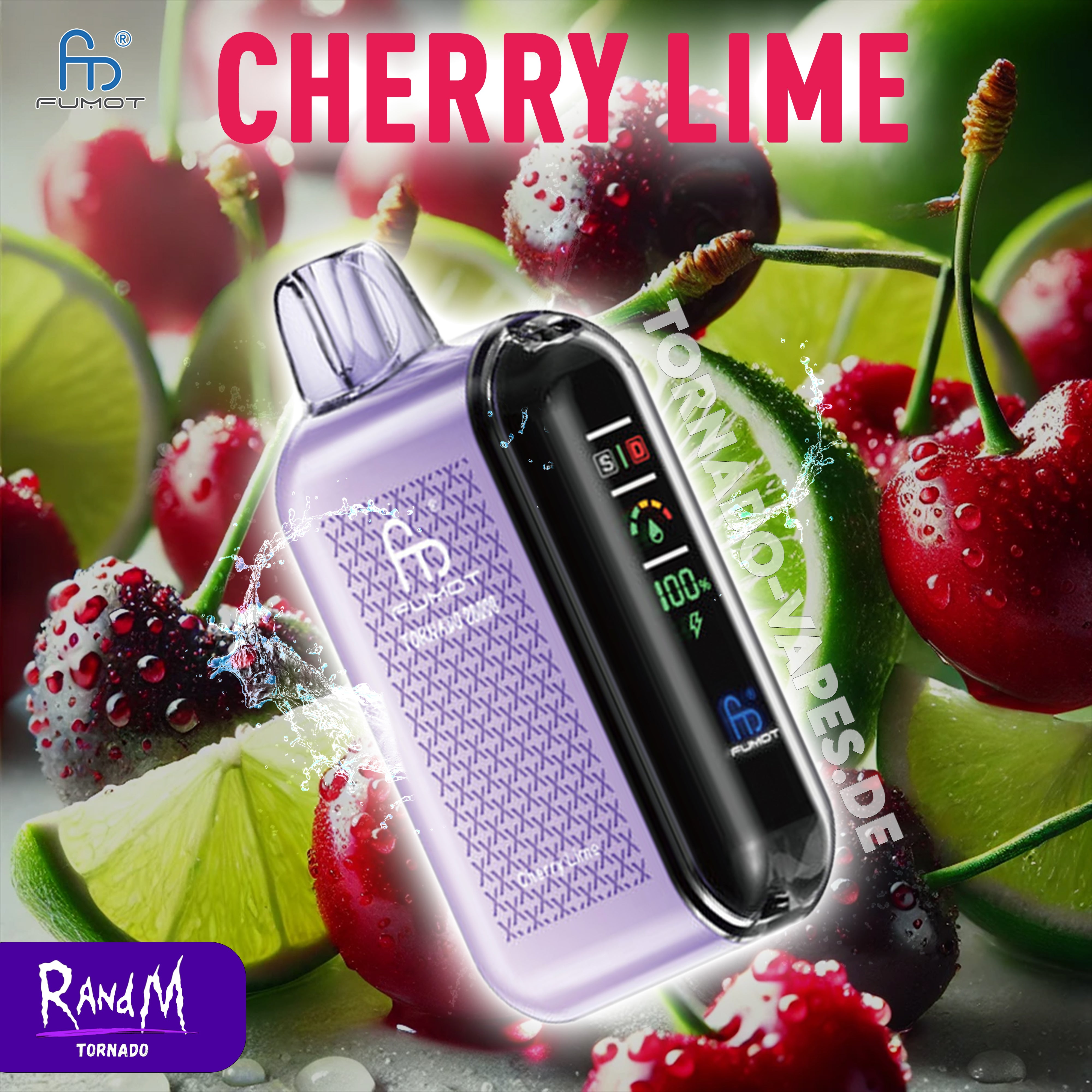 RandM Tornado Vape 20000- Cherry Lime