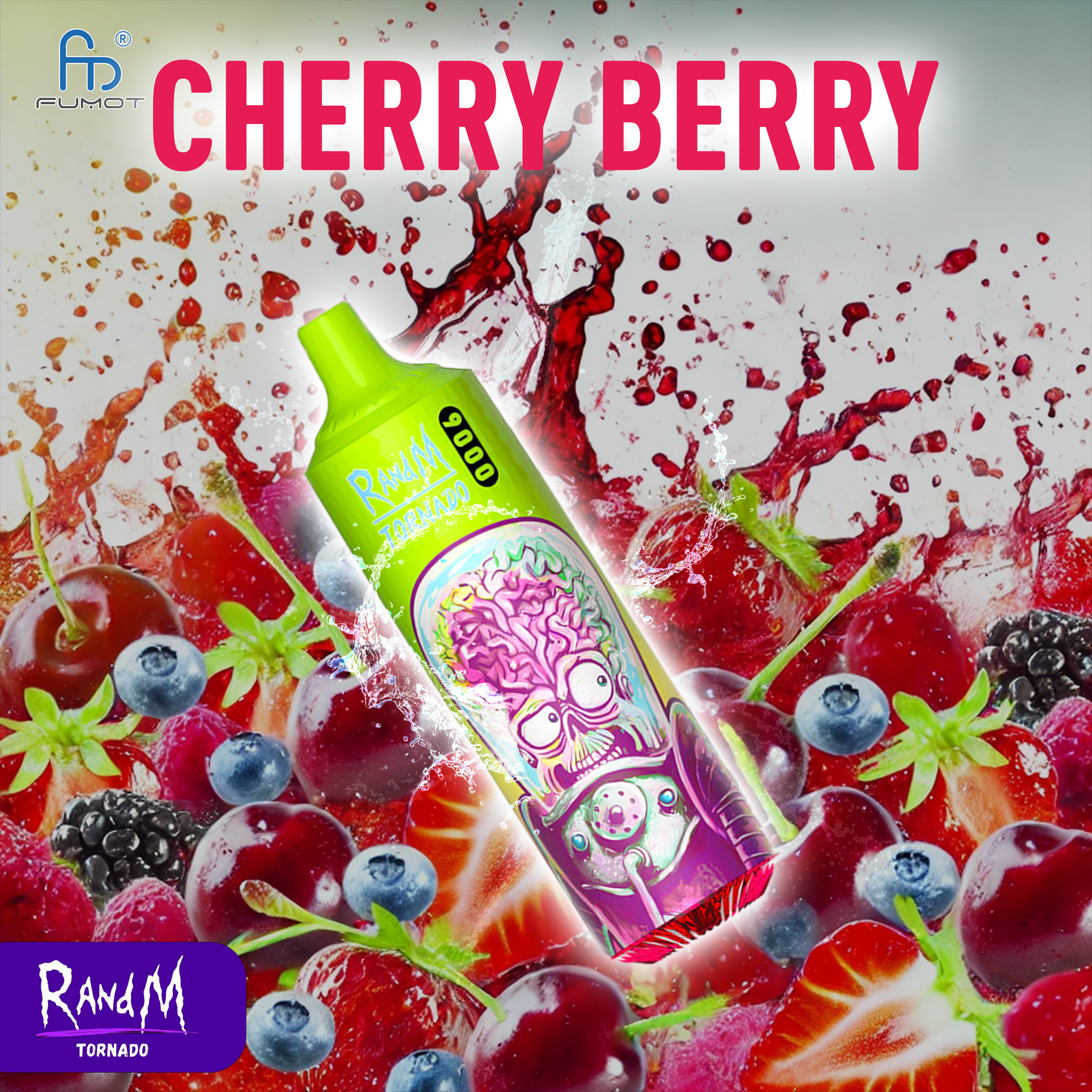 RandM Tornado 9000- Cherry Berry