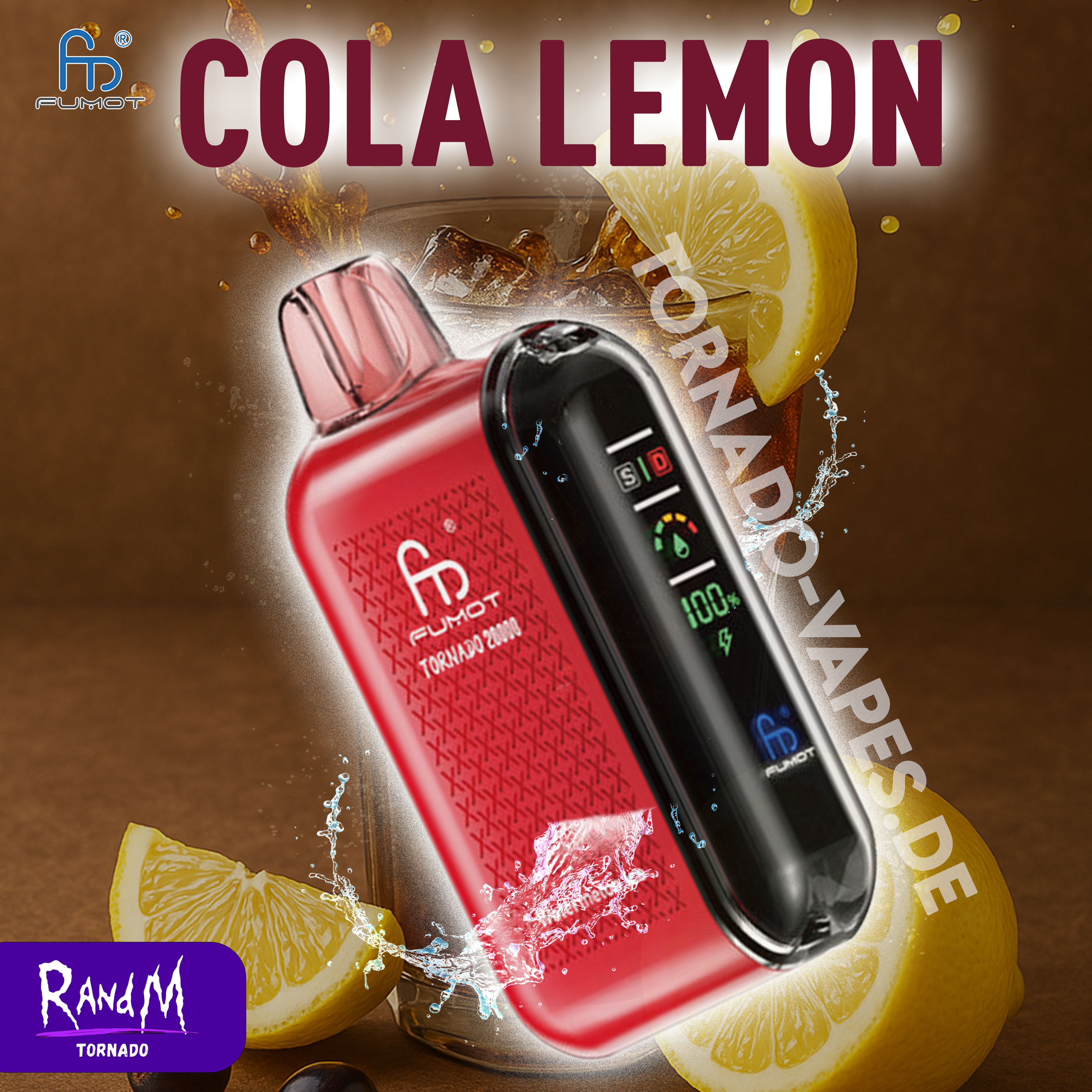 RandM Tornado Vape 20000 Cola Lemon