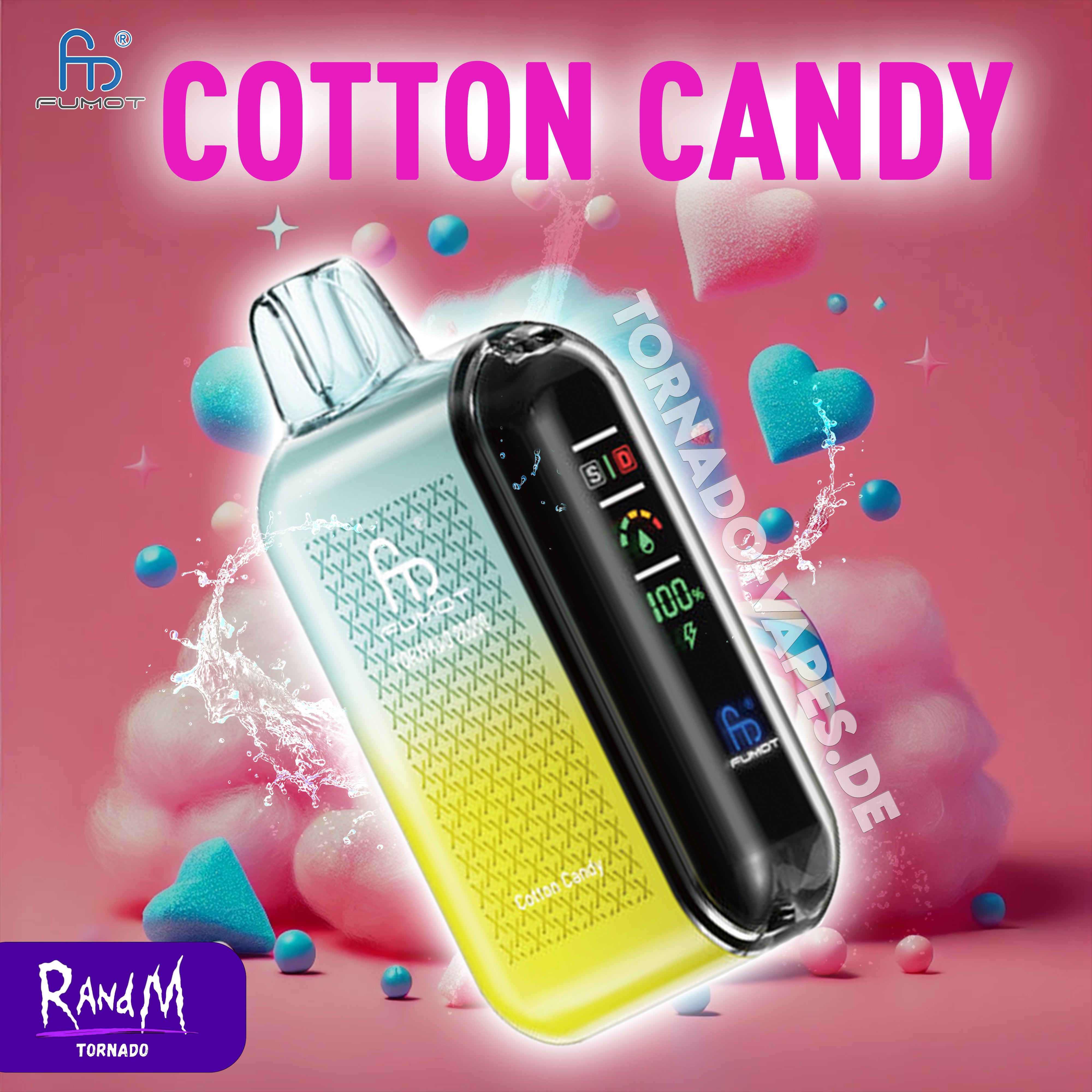 RandM Tornado Vape 20000- Cotton Candy