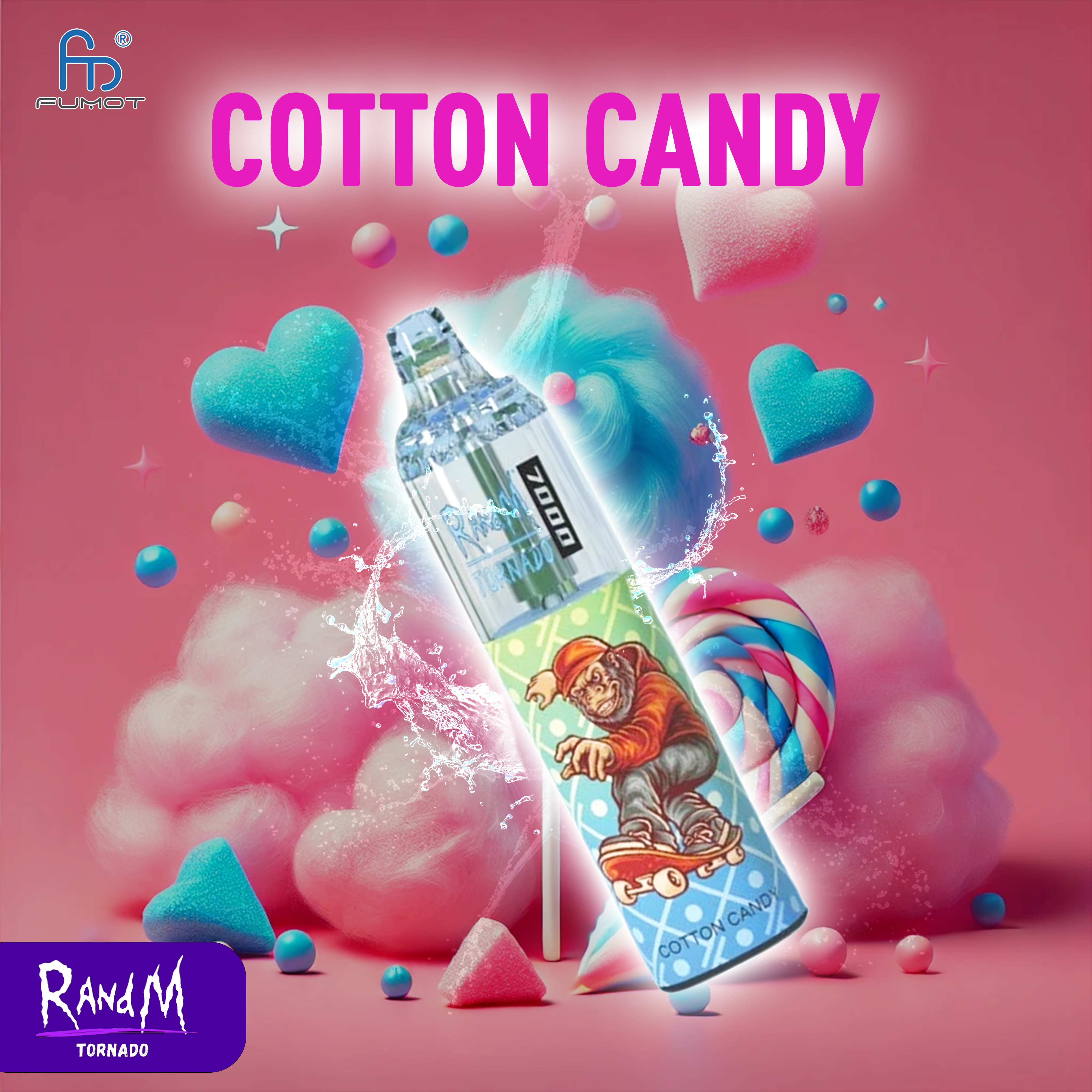 RandM Tornado Vape 7000 Cotton Candy | Jetzt kaufen! RandM Tornado Vape 7000 Cotton Candy | Jetzt kaufen!