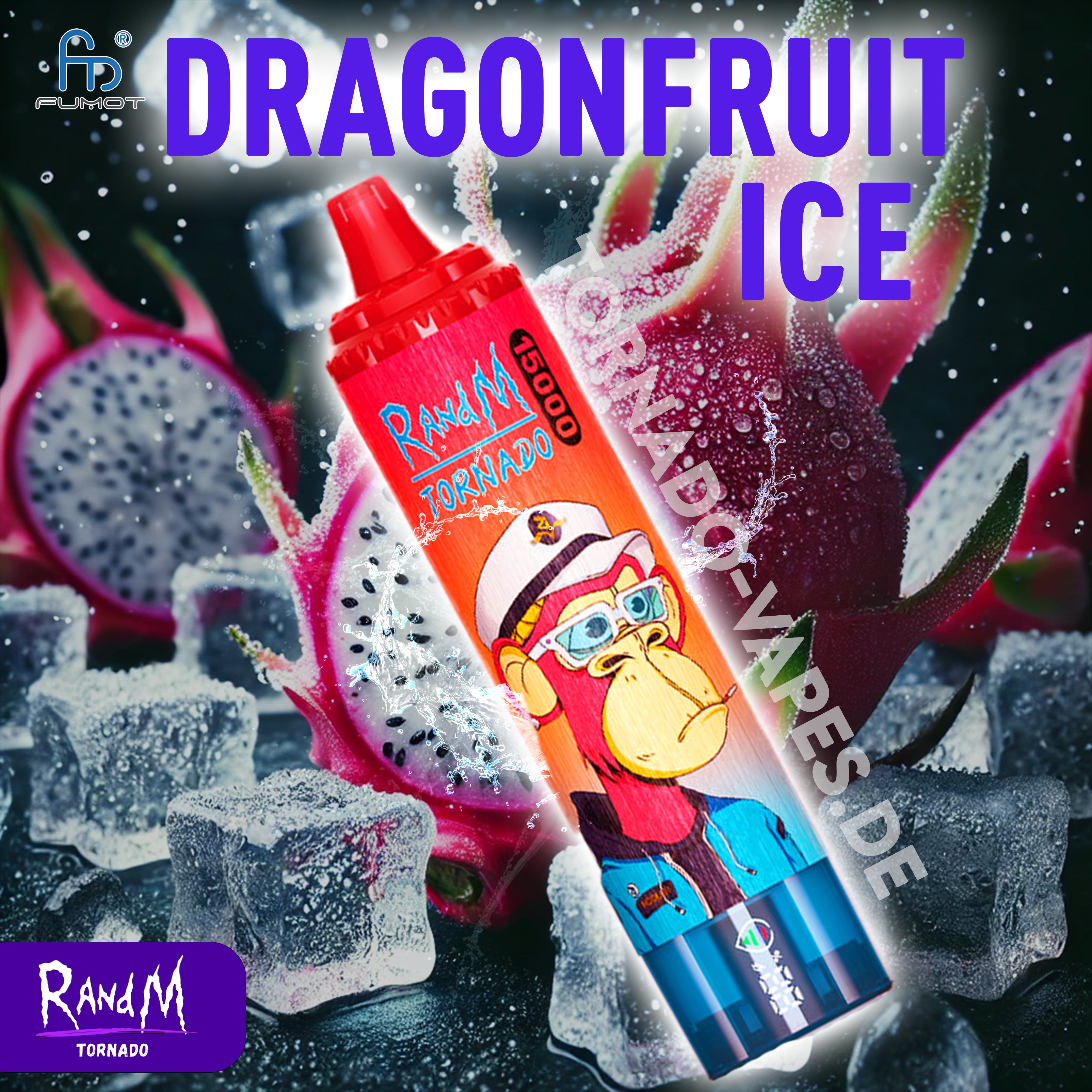 RandM Tornado Vape 15000- Dragonfruit Ice