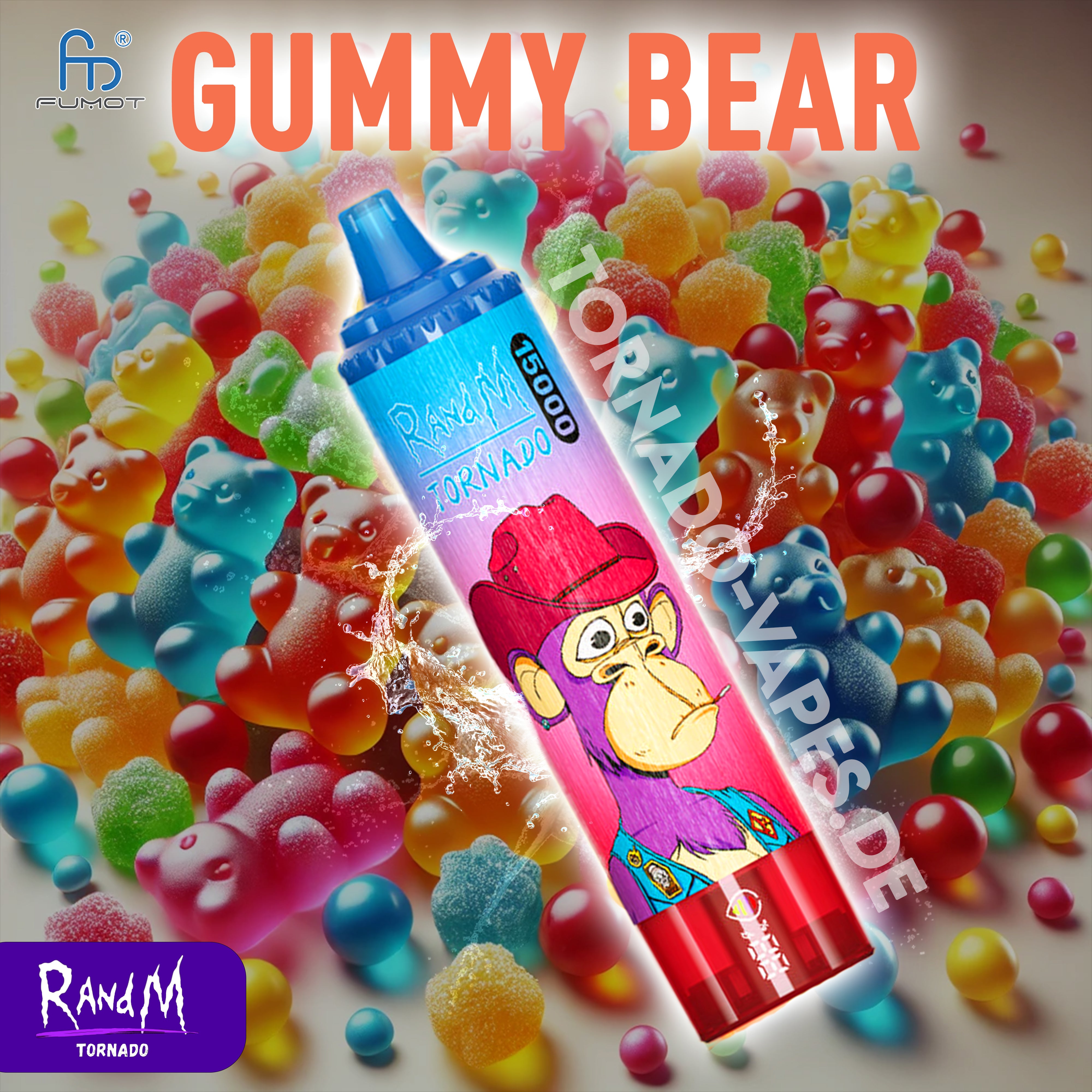 RandM Tornado Vape 15000- Gummybear