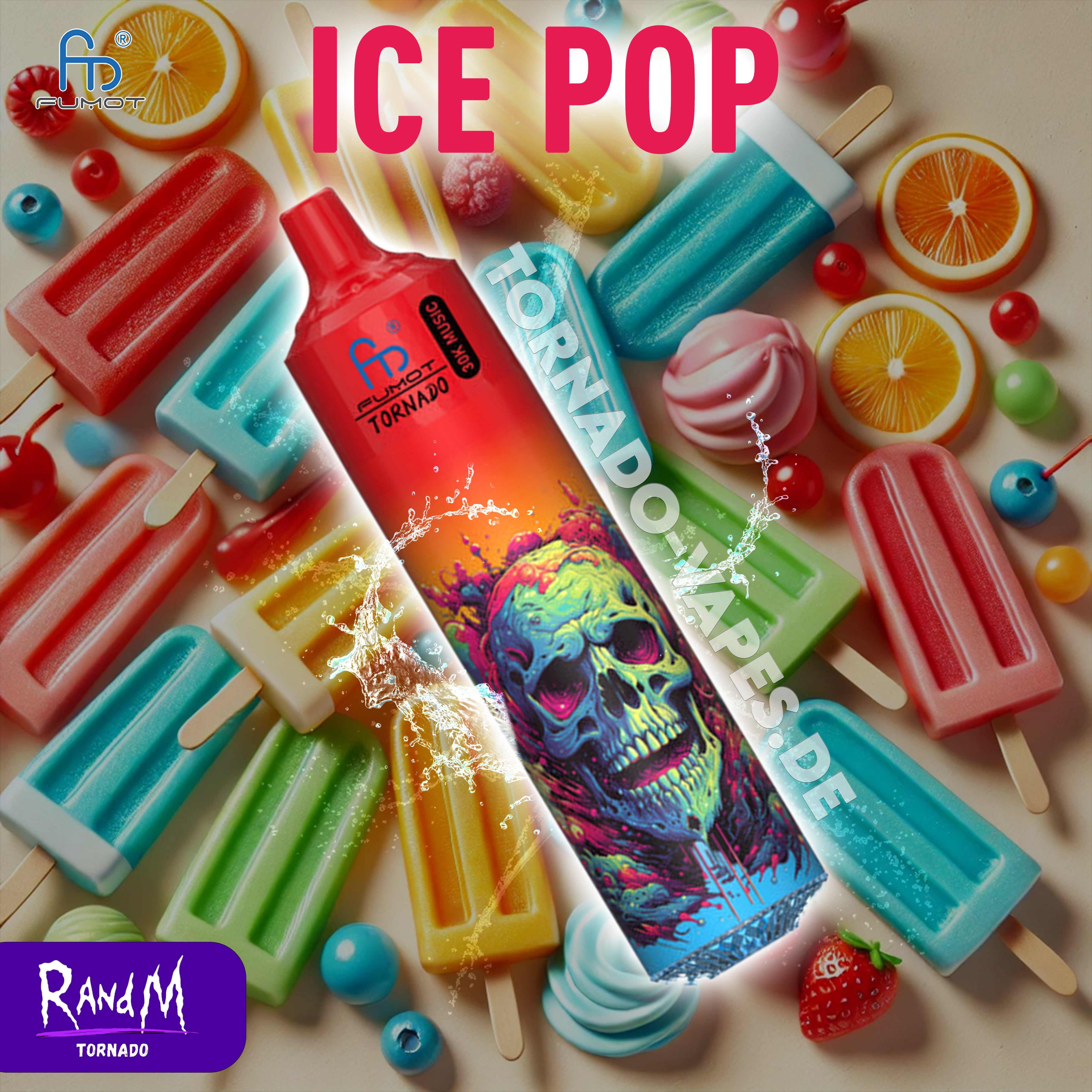 RandM Tornado Vape 30000- Ice Pop