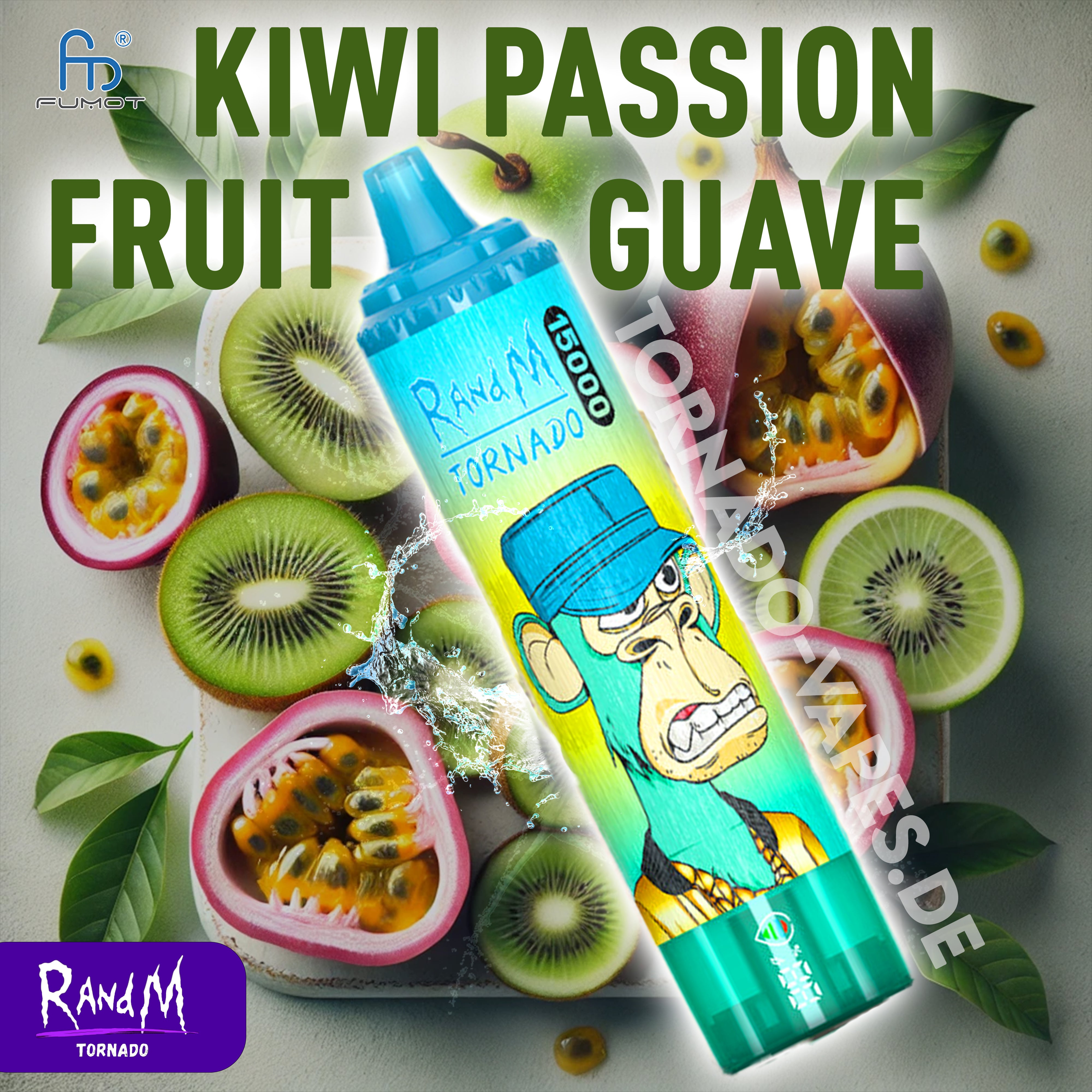 RandM Tornado Vape 15000- Kiwi Passion Fruit Guave