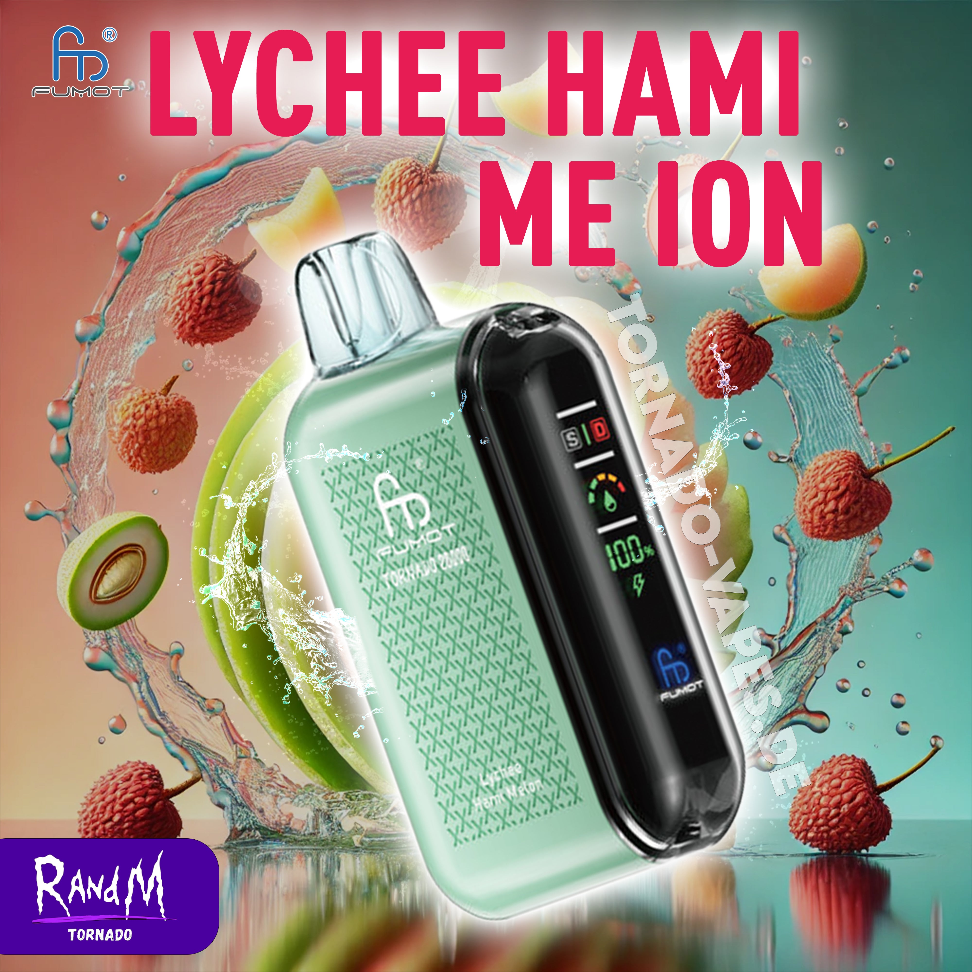 RandM Tornado Vape Lychee Hami Me Ion 20000