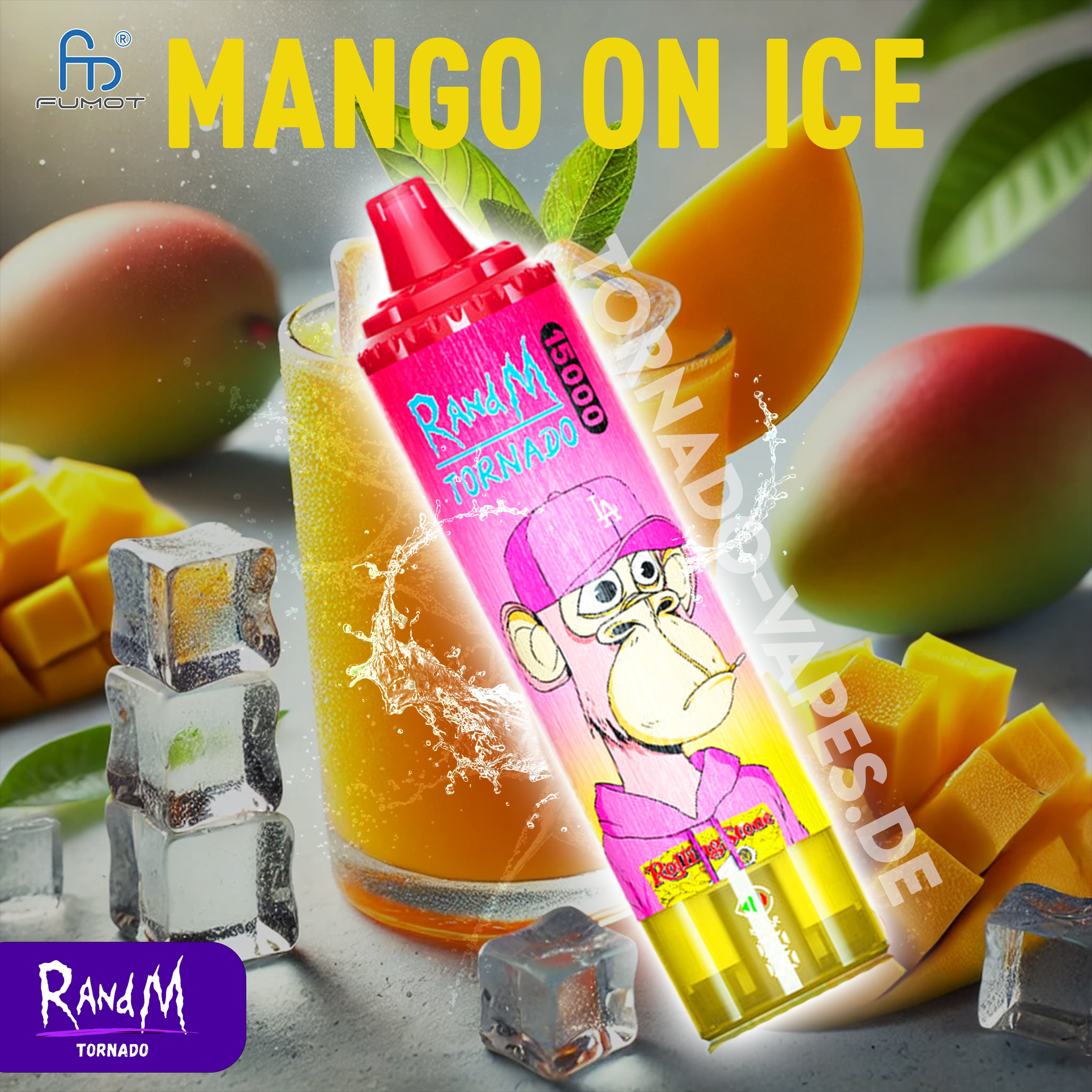 RandM Tornado Vape 15000- Mango On Ice