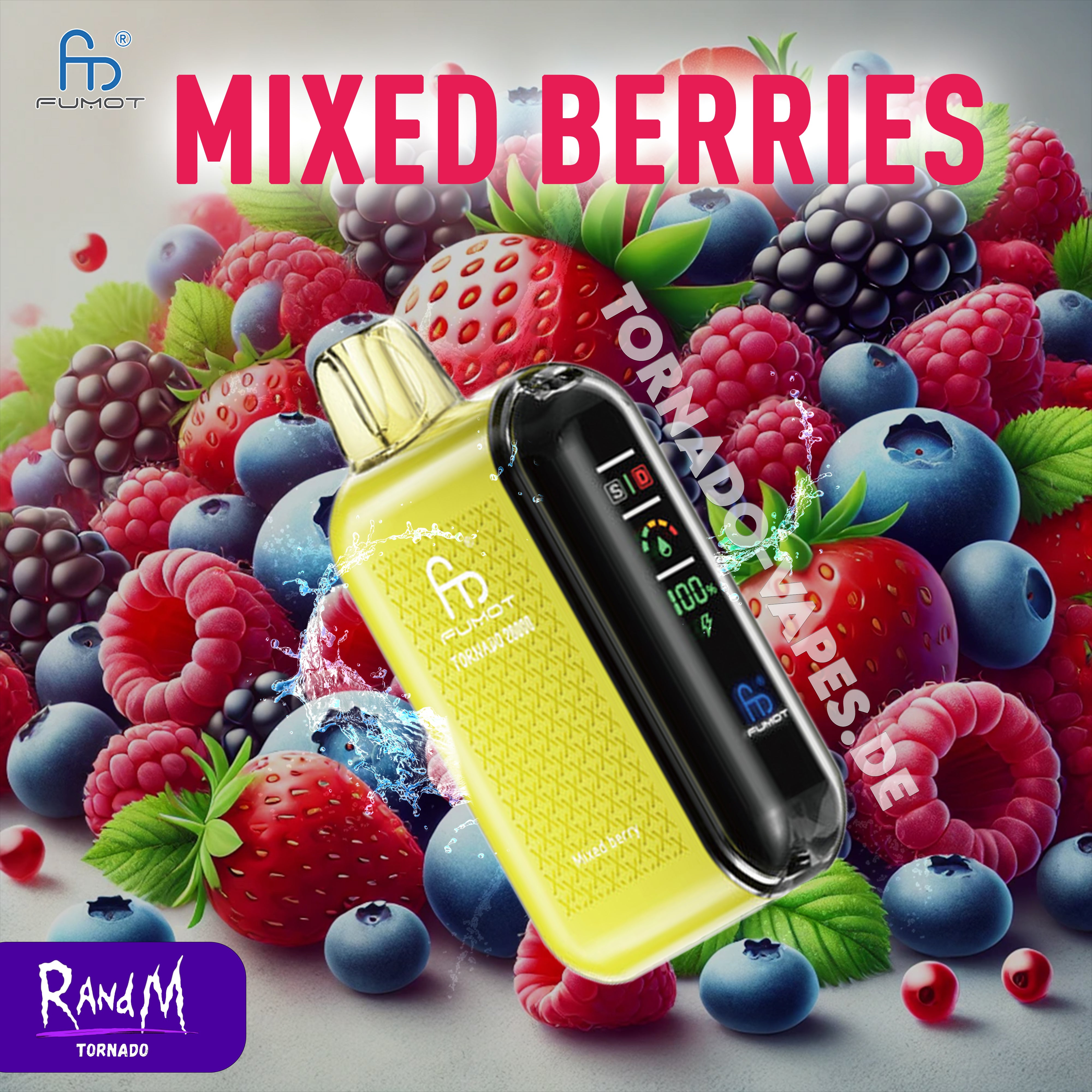RandM Tornado Vape 20000- Mixed Berries