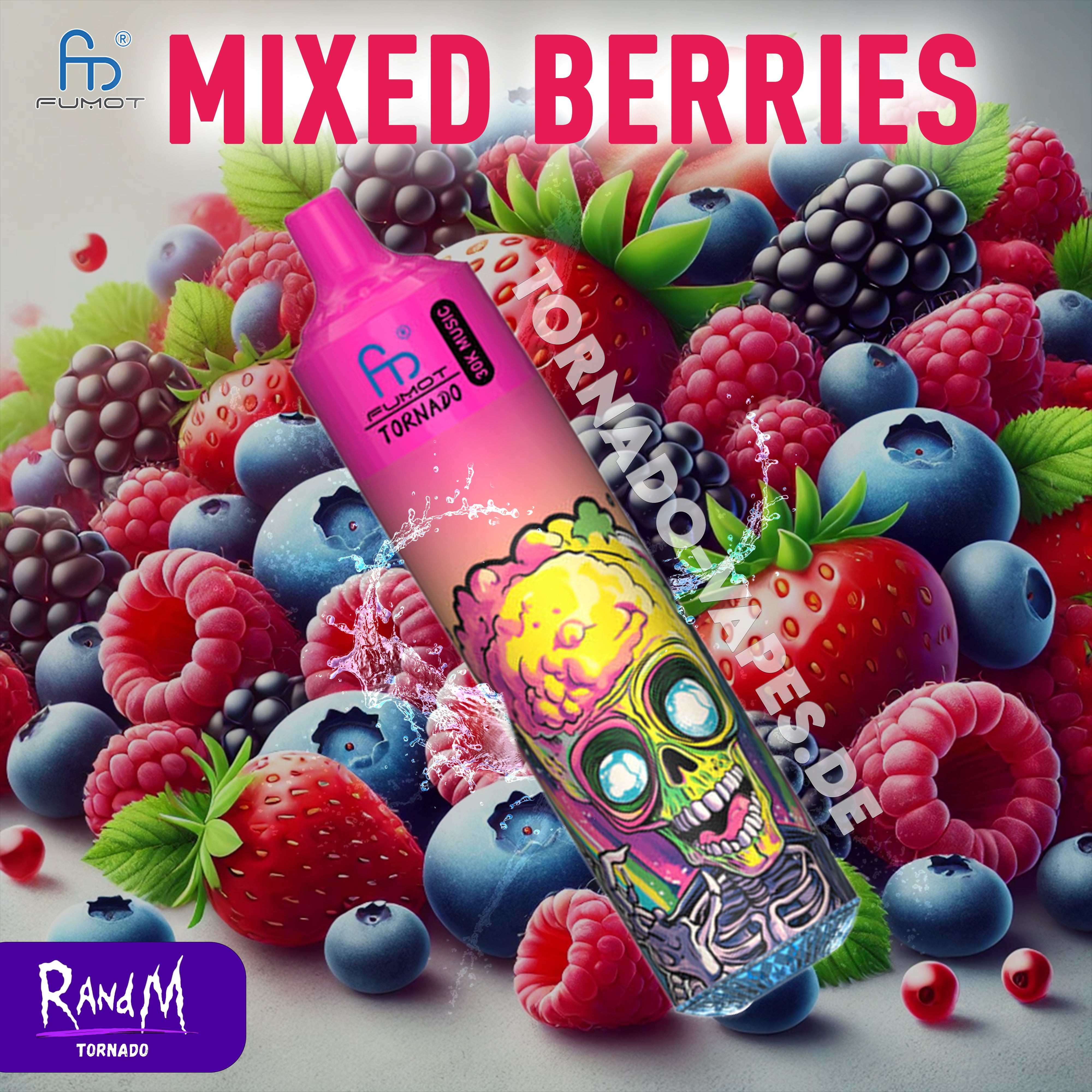 RandM Tornado Vape 30000- Mixed Berries