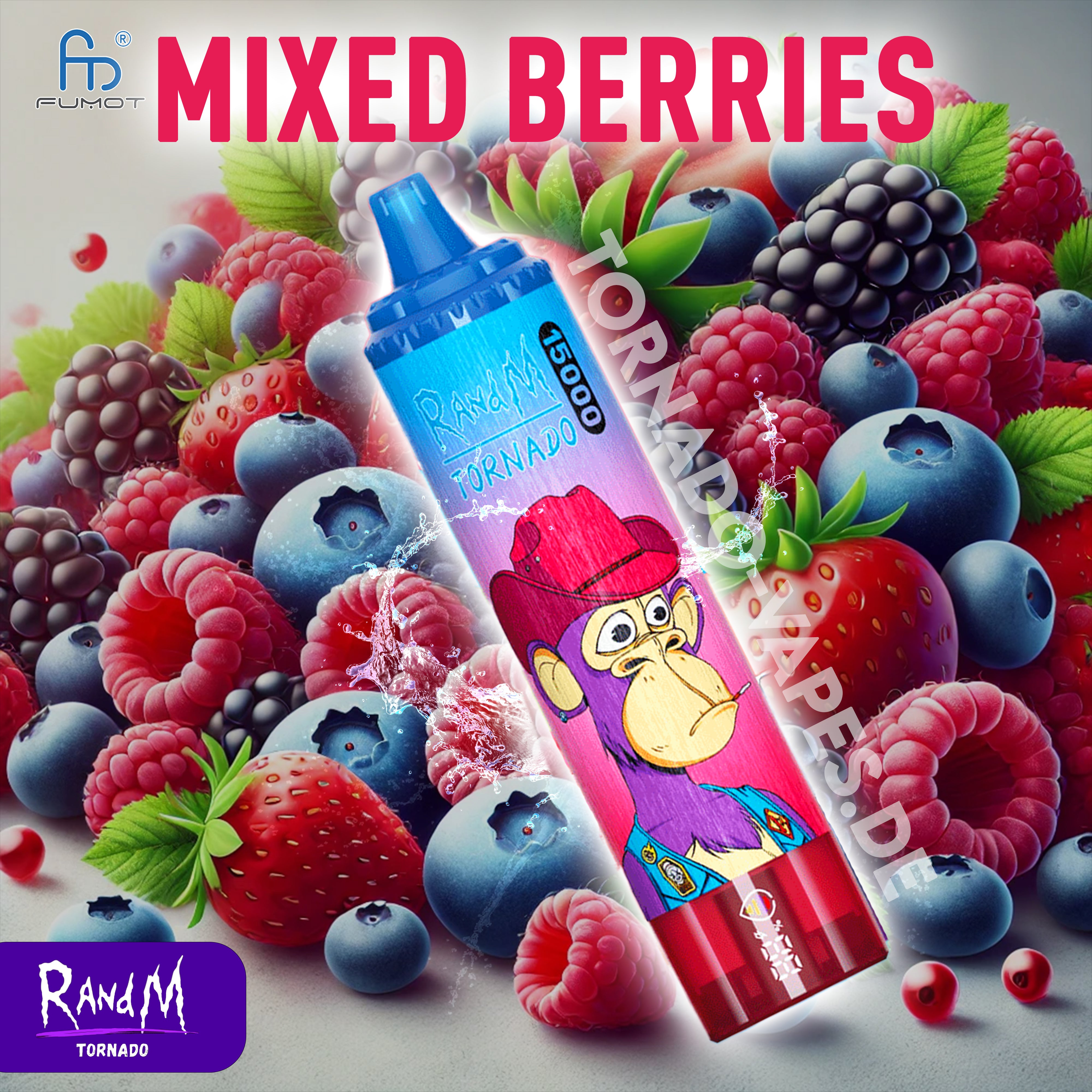 RandM Tornado Vape 15000- Mixed Berries