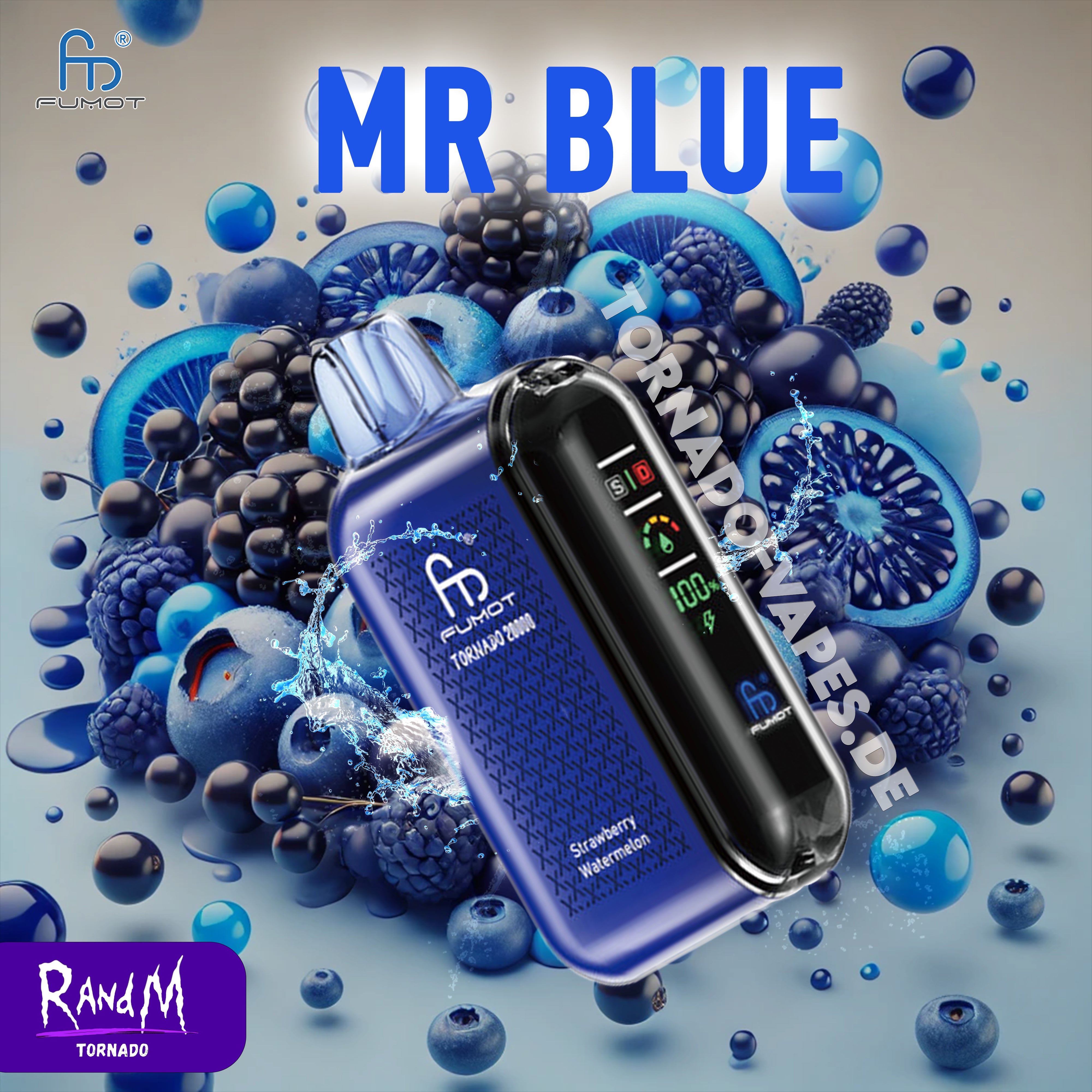 RandM Tornado Vape 20000- Mr.Blue
