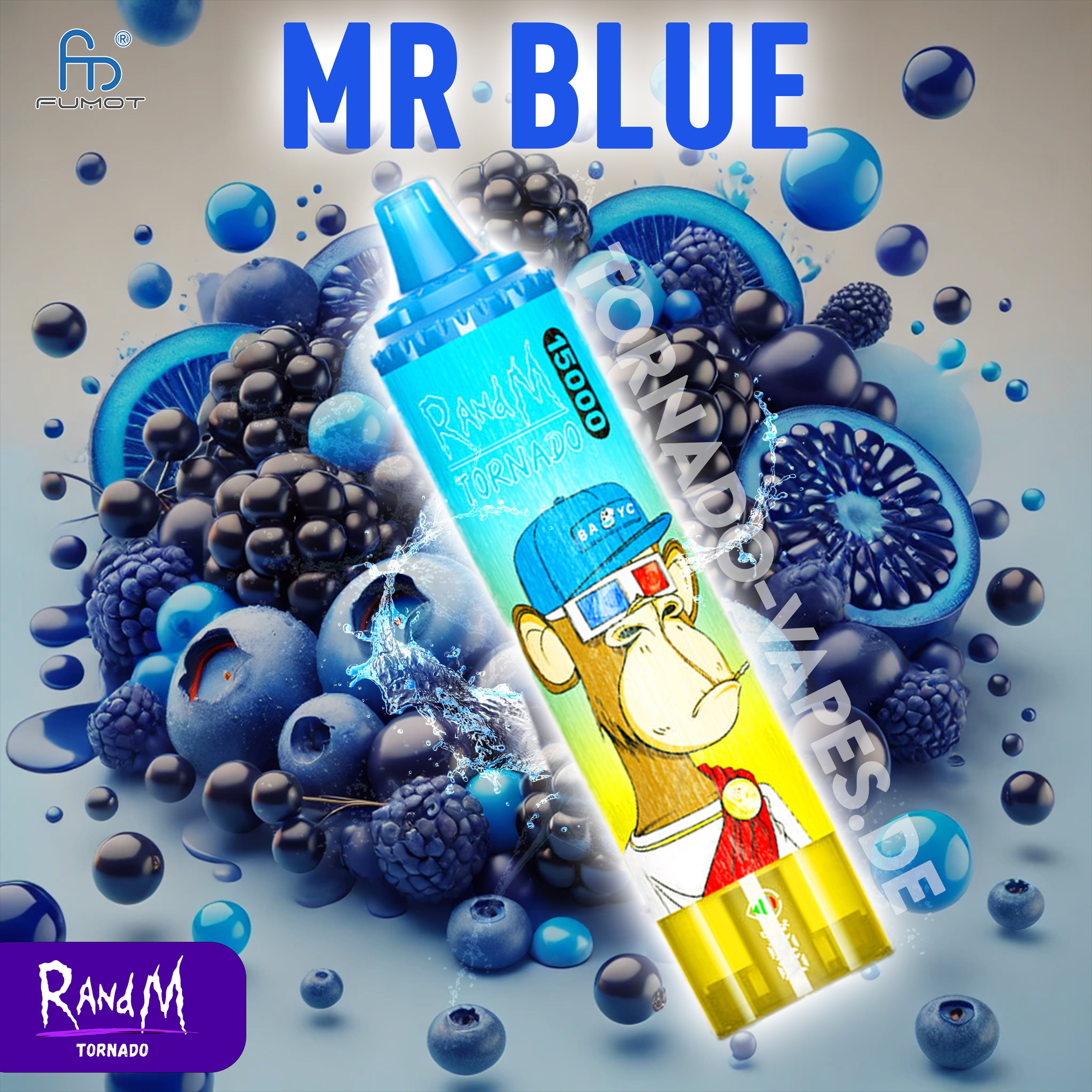 RandM Tornado Vape 15000- Mr Blue