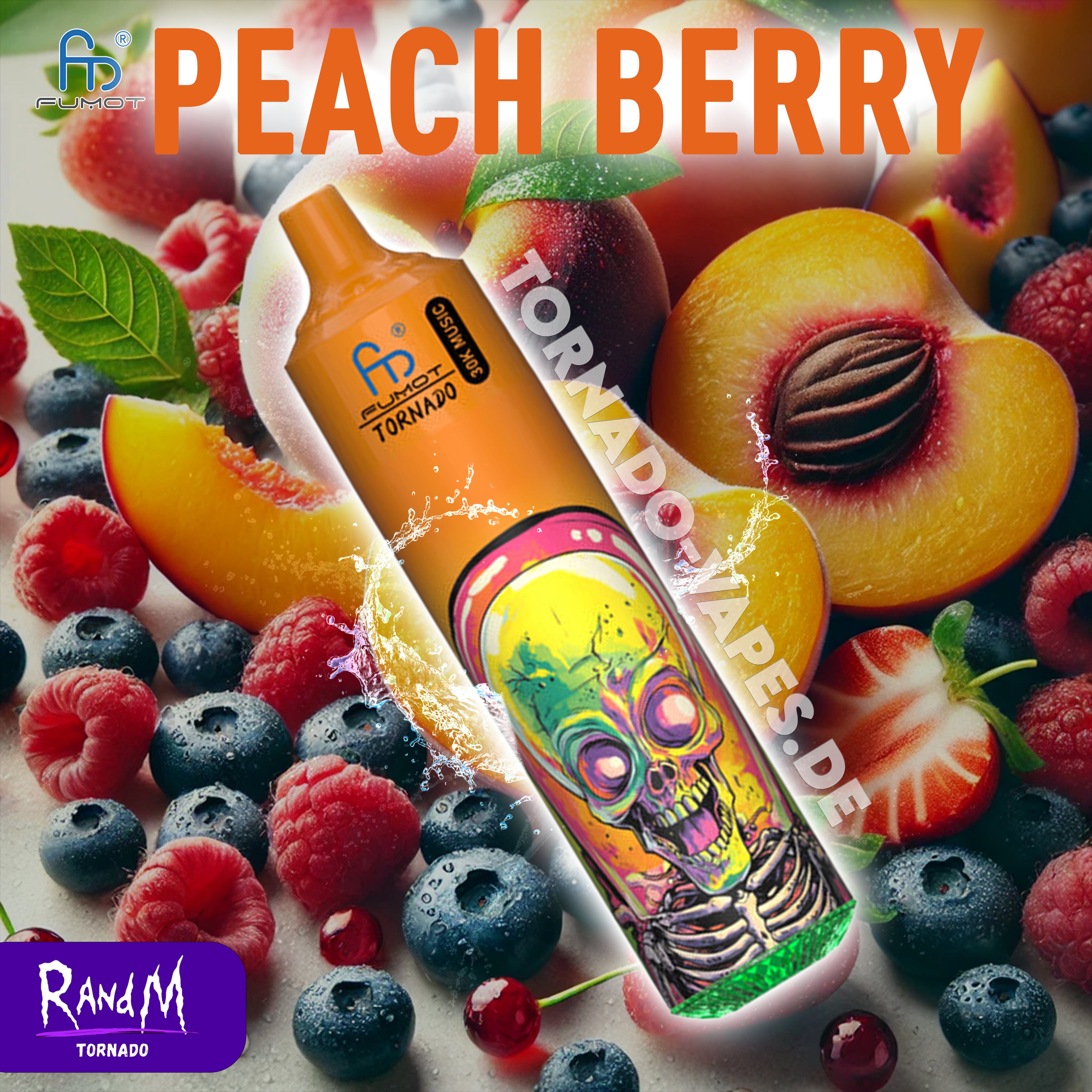 RandM Tornado Vape 30000- Peach Berry