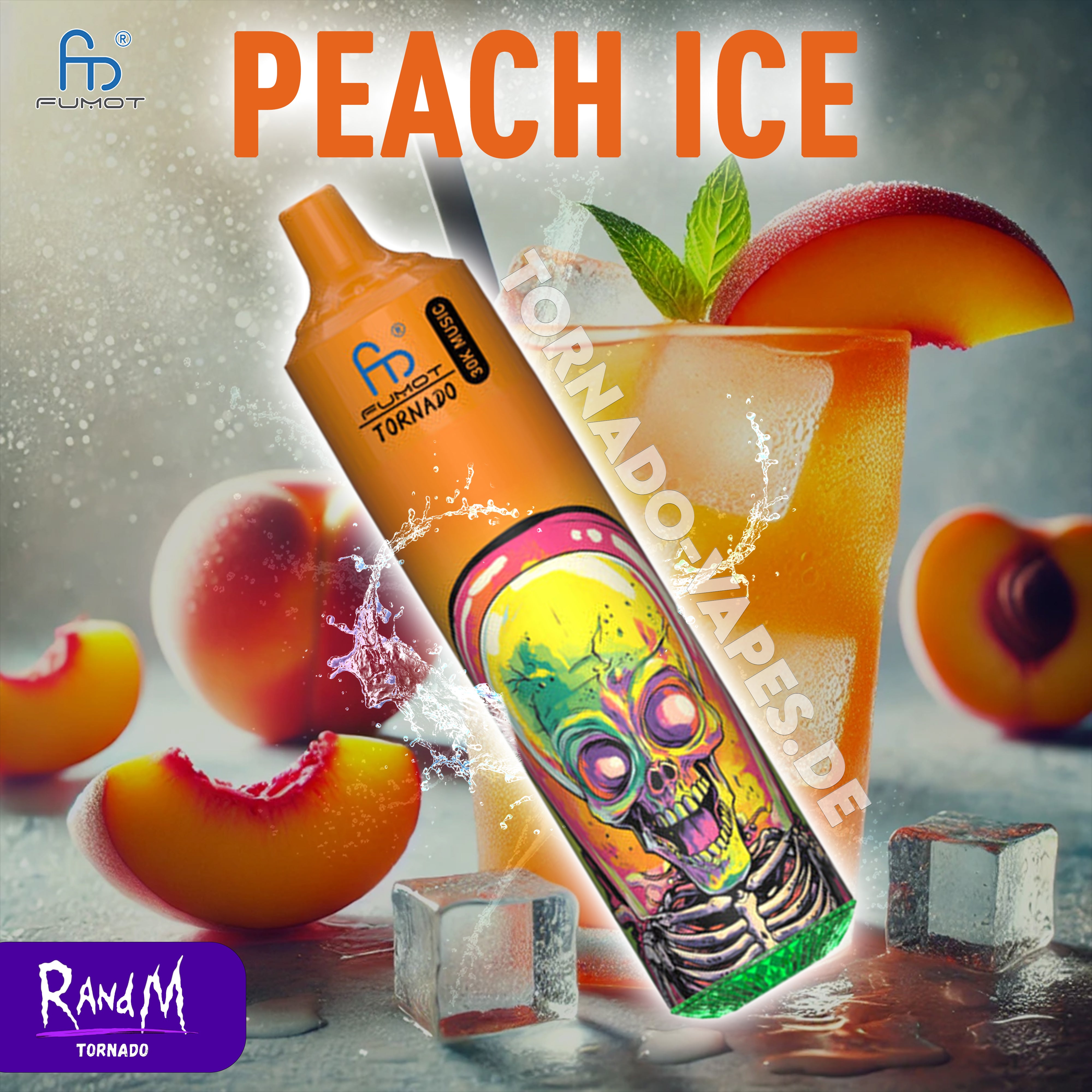 RandM Tornado Vape 30000- Peach Ice