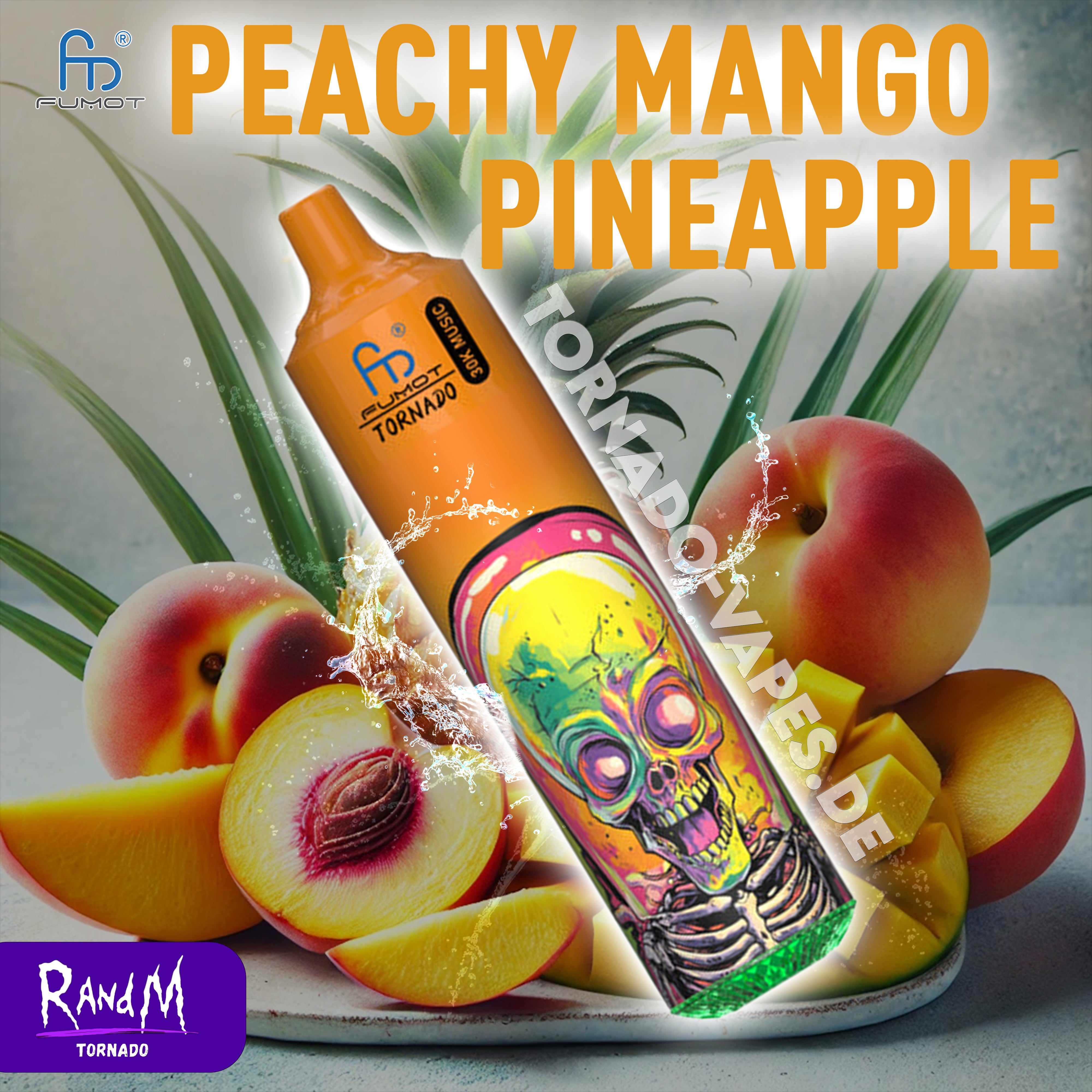 RandM Tornado Vape 30000- Peachy Mango Pineapple