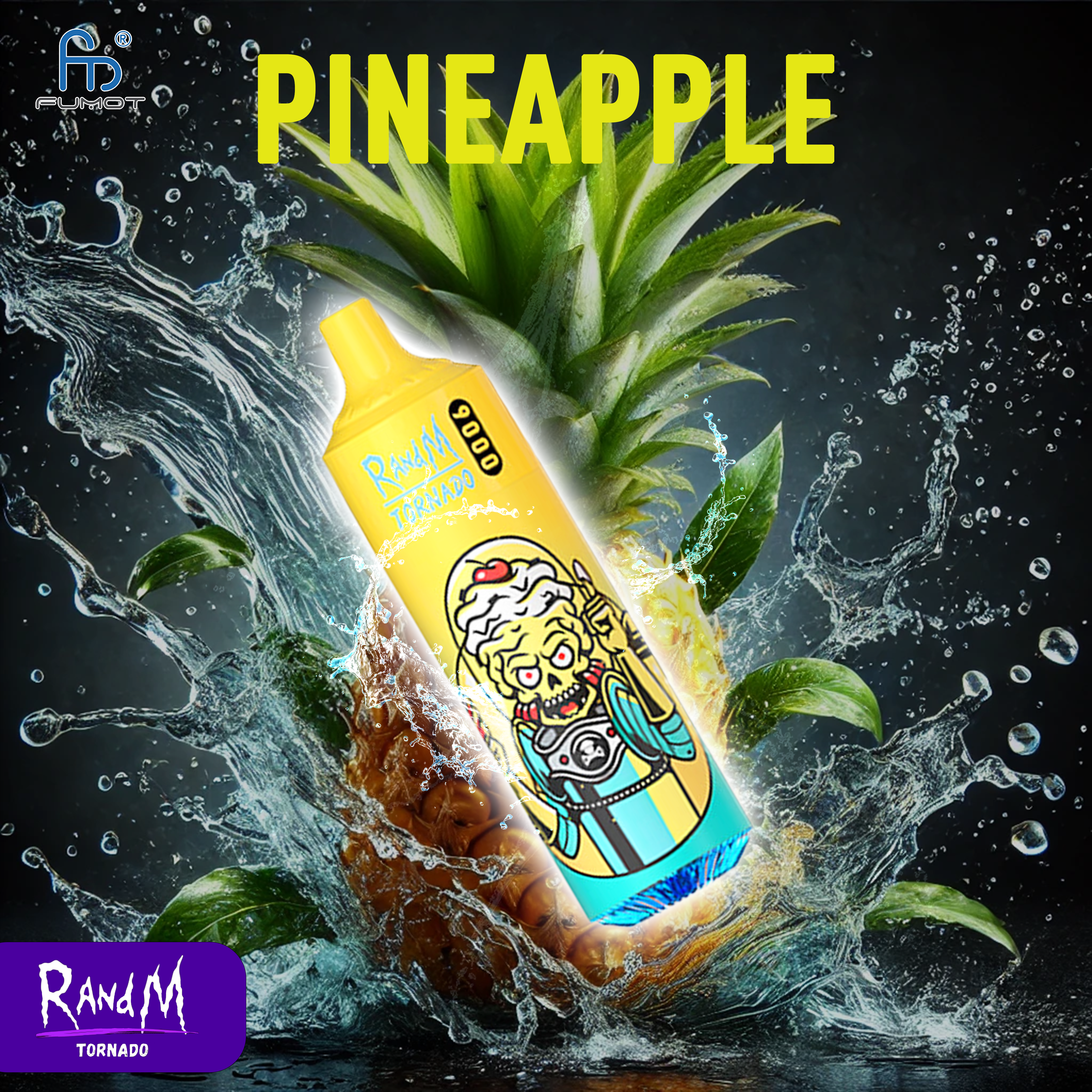 RandM Tornado 9000- Pineapple Tornado Vape RandM Tornado 9000- Pineapple Tornado Vape