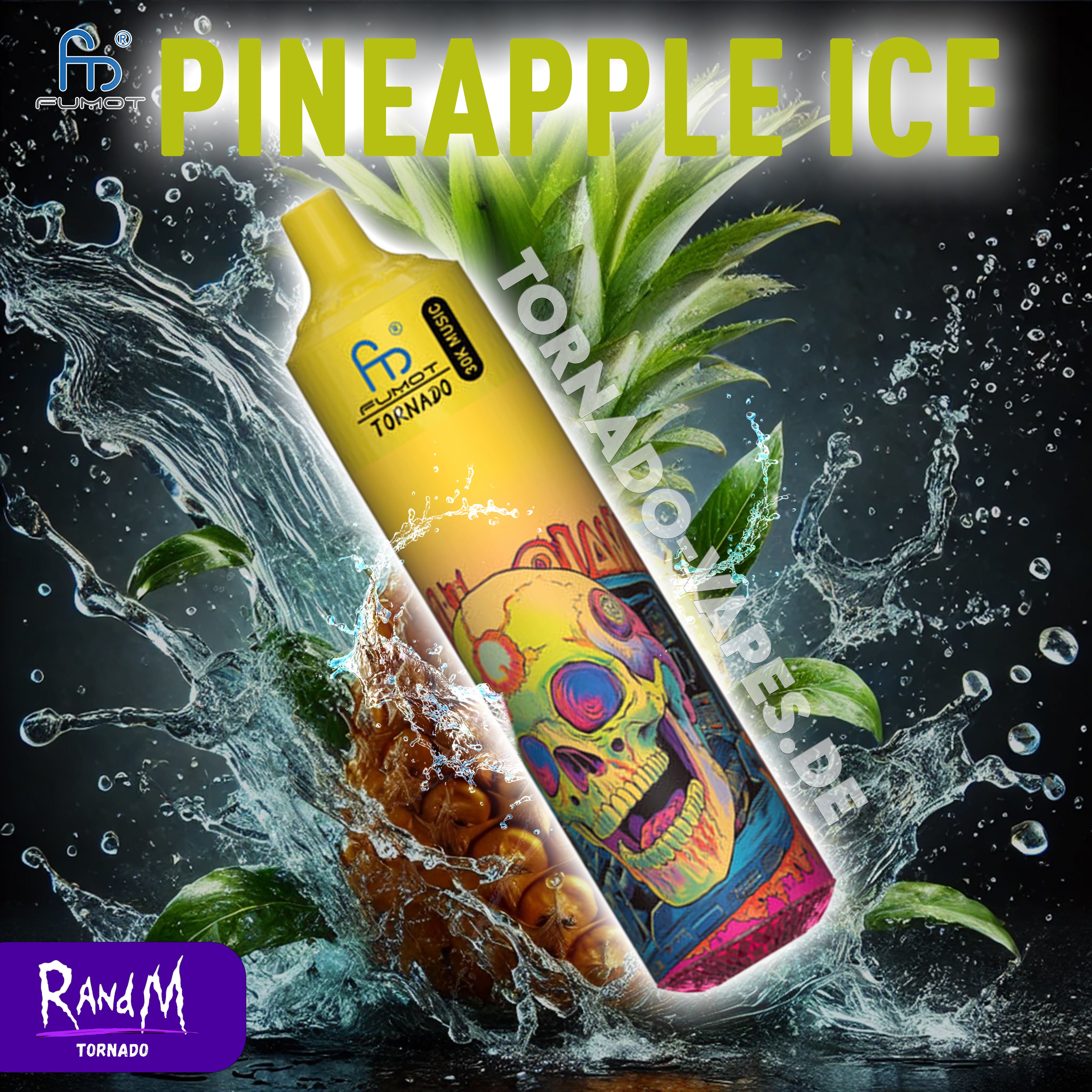 RandM Tornado Vape 30000- Pineapple Ice