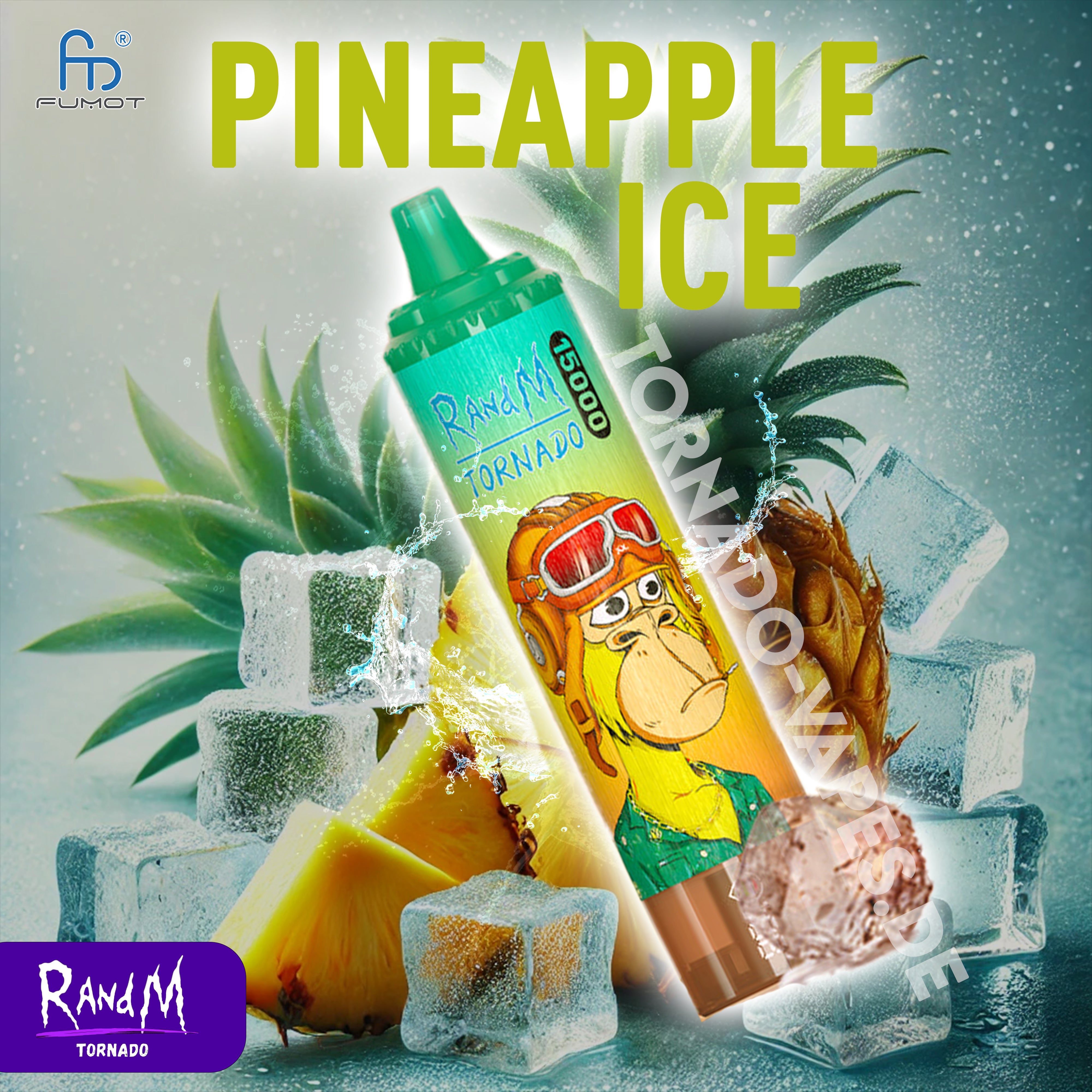 RandM Tornado Vape 15000- Pineapple Ice RandM Tornado Vape 15000- Pineapple Ice