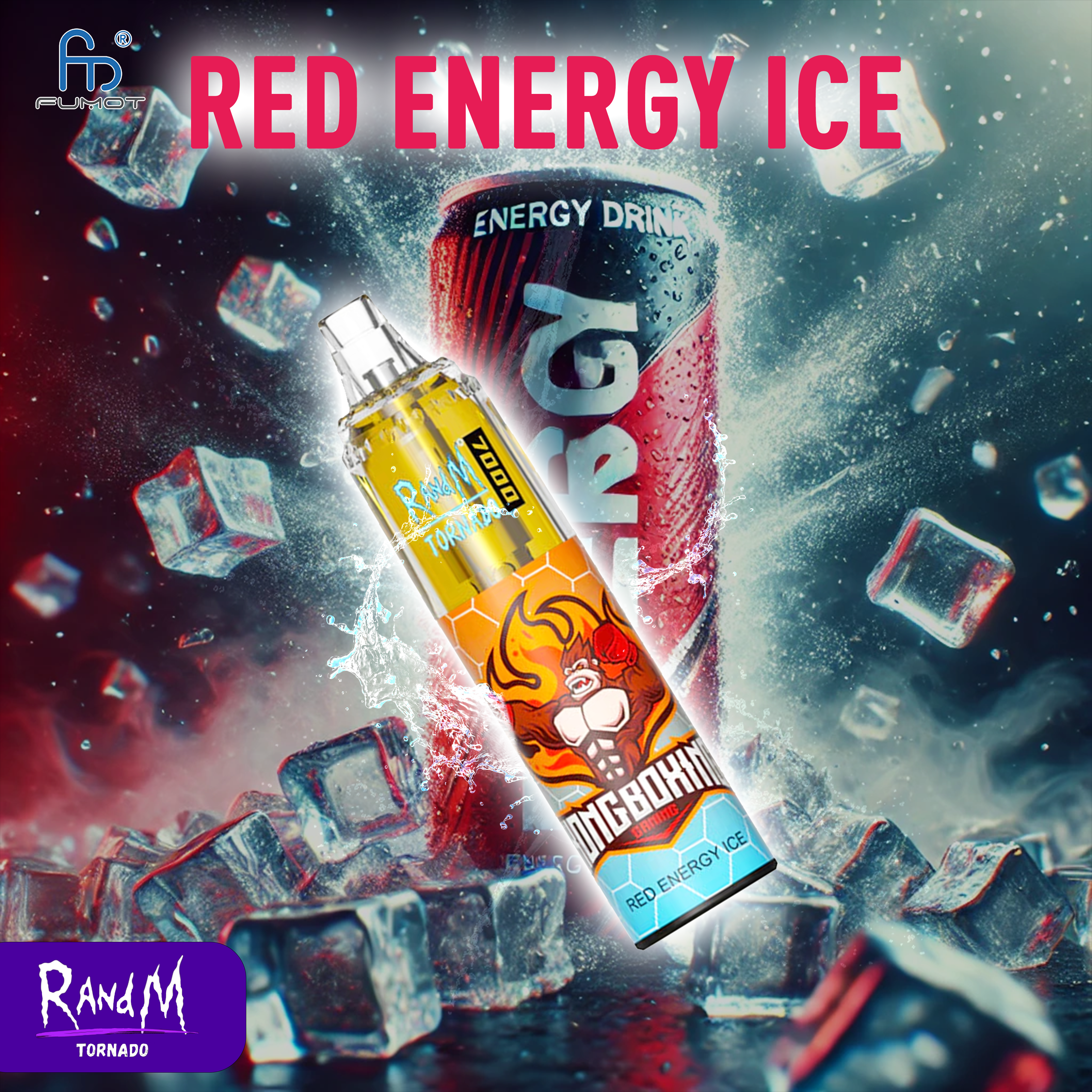 RandM Tornado 7000- Red Energy Ice