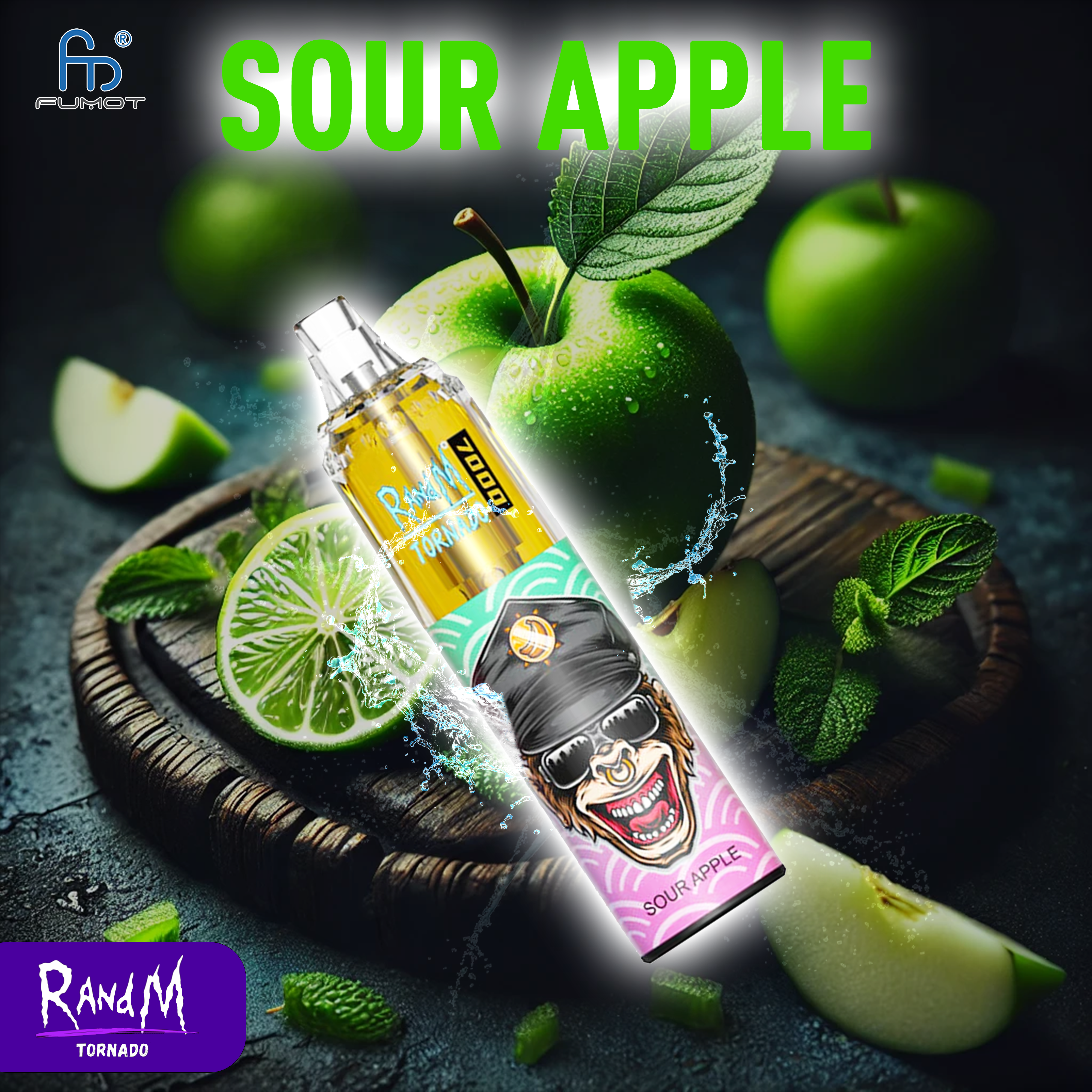 RandM Tornado 7000- Sour Apple