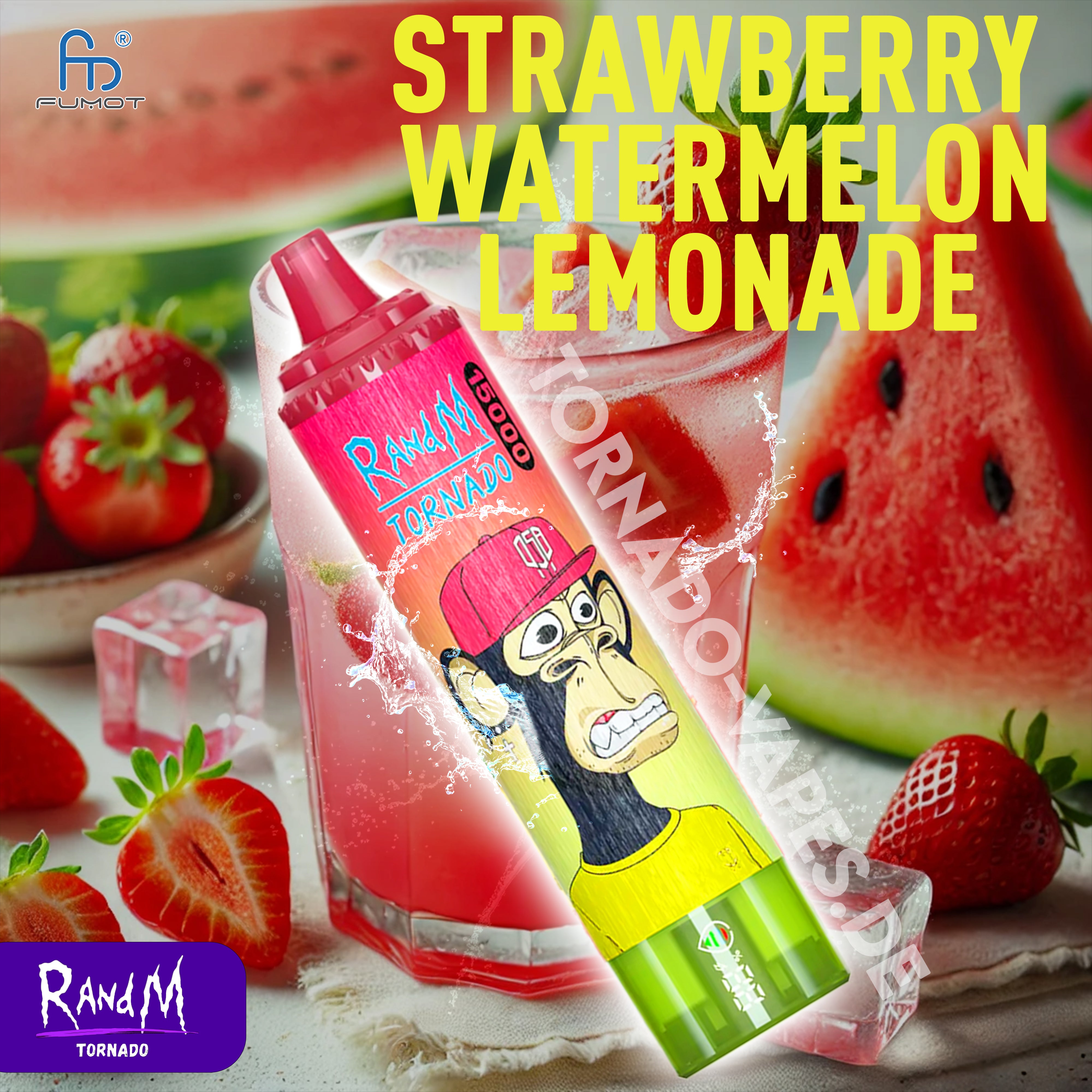 TORNADO RandM Vape 15000 Strawberry Watermelon Lemonade