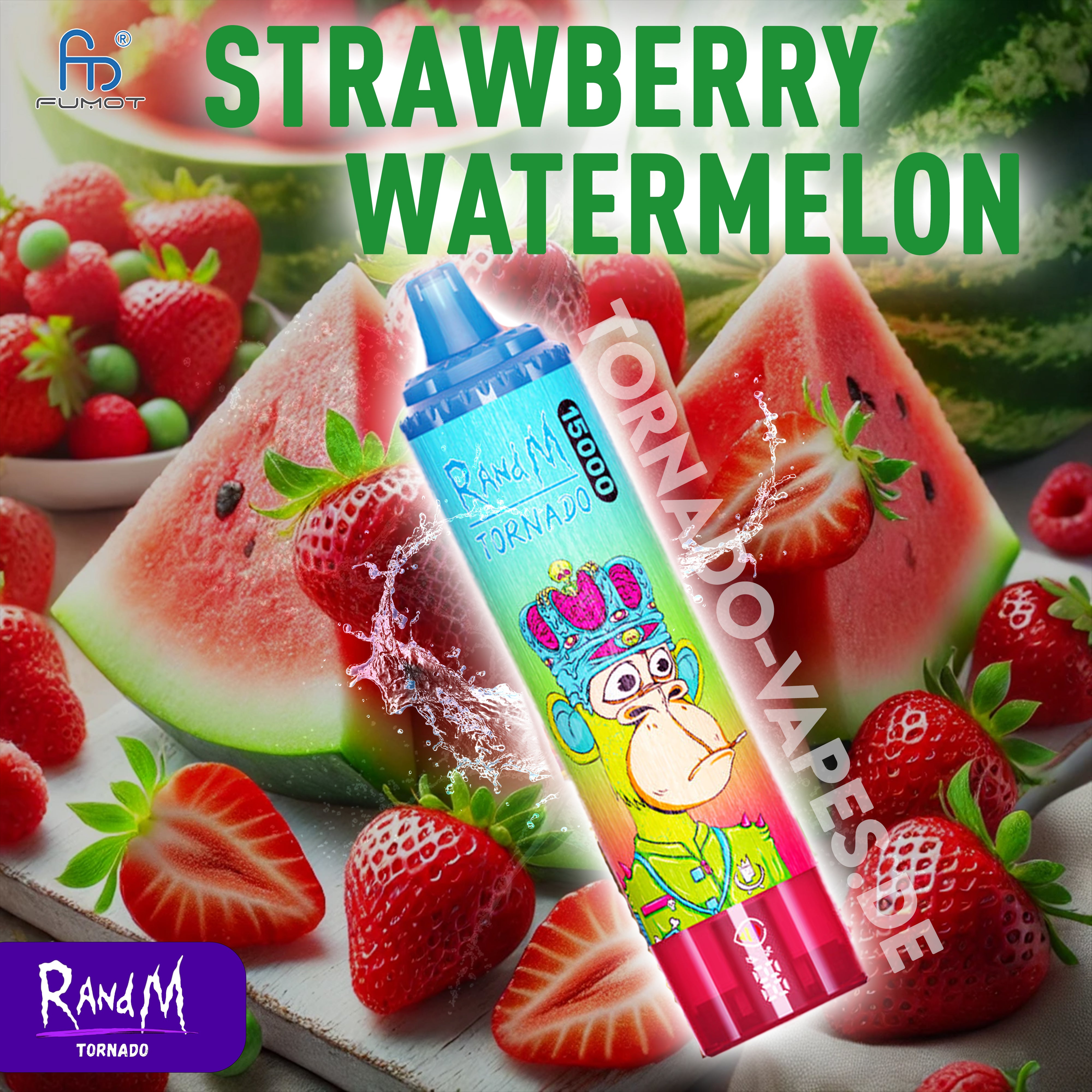TORNADO RandM Vape 15000 Strawberry Watermelon