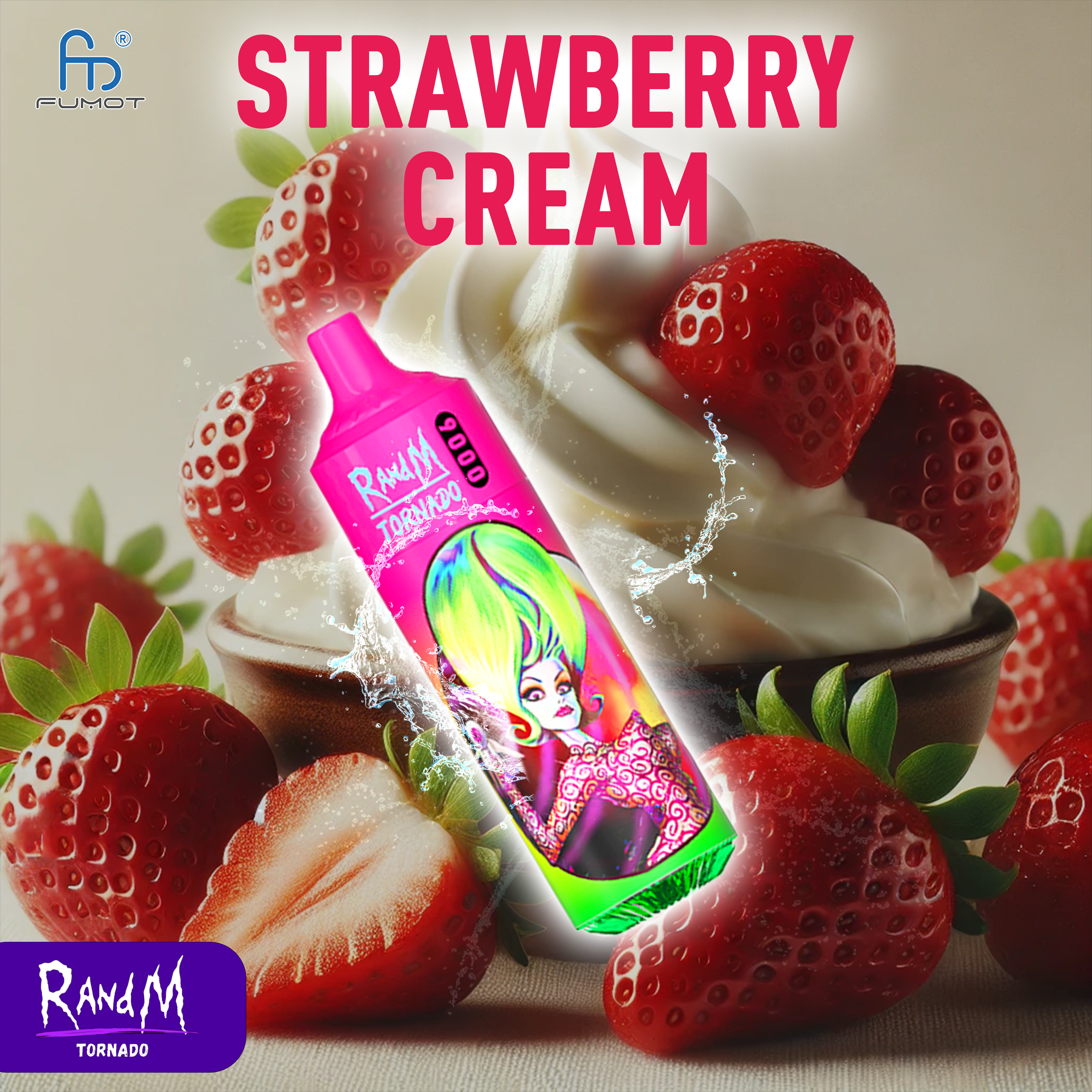RandM Tornado 9000 Strawberry Cream