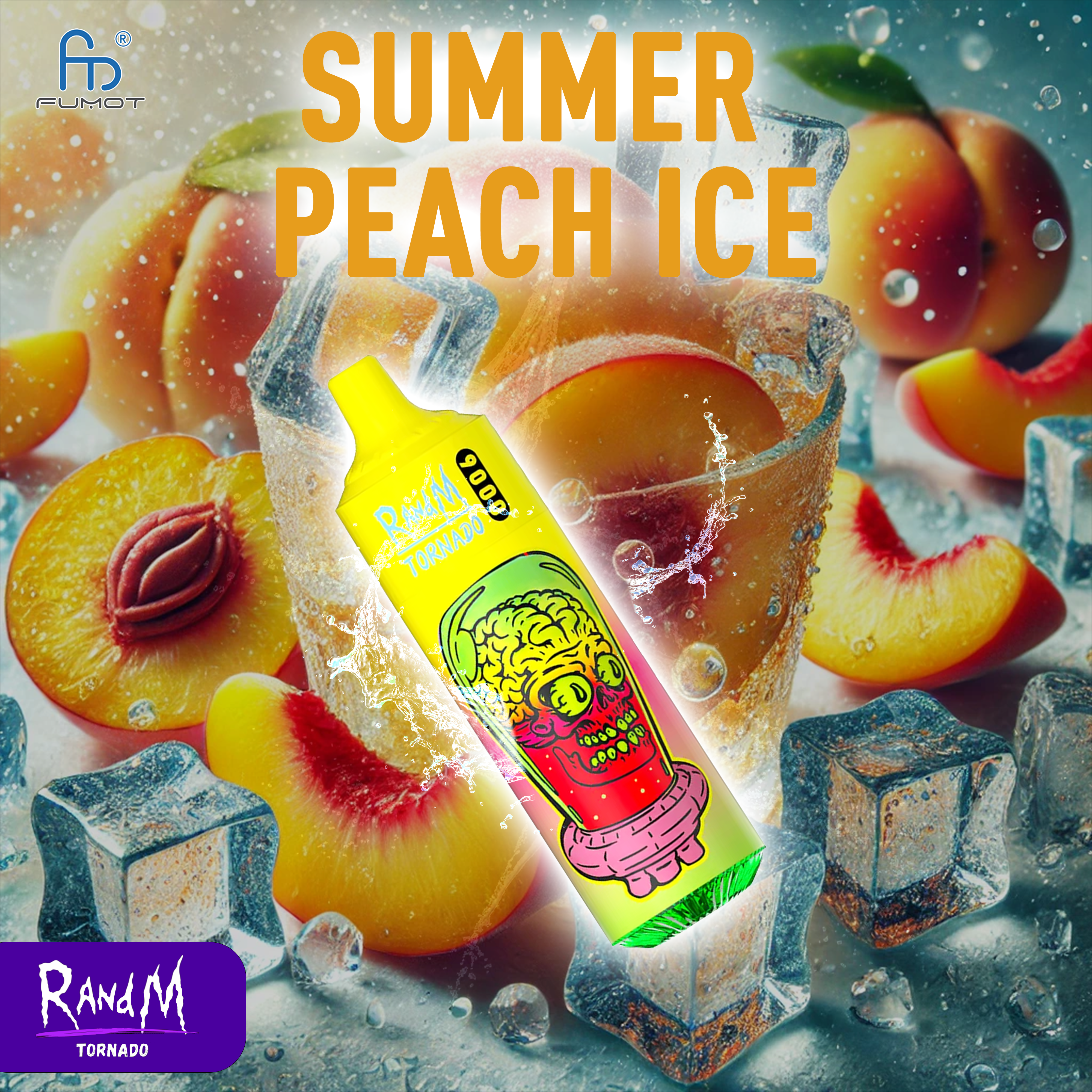 RandM Tornado 9000 Summer Peach Ice