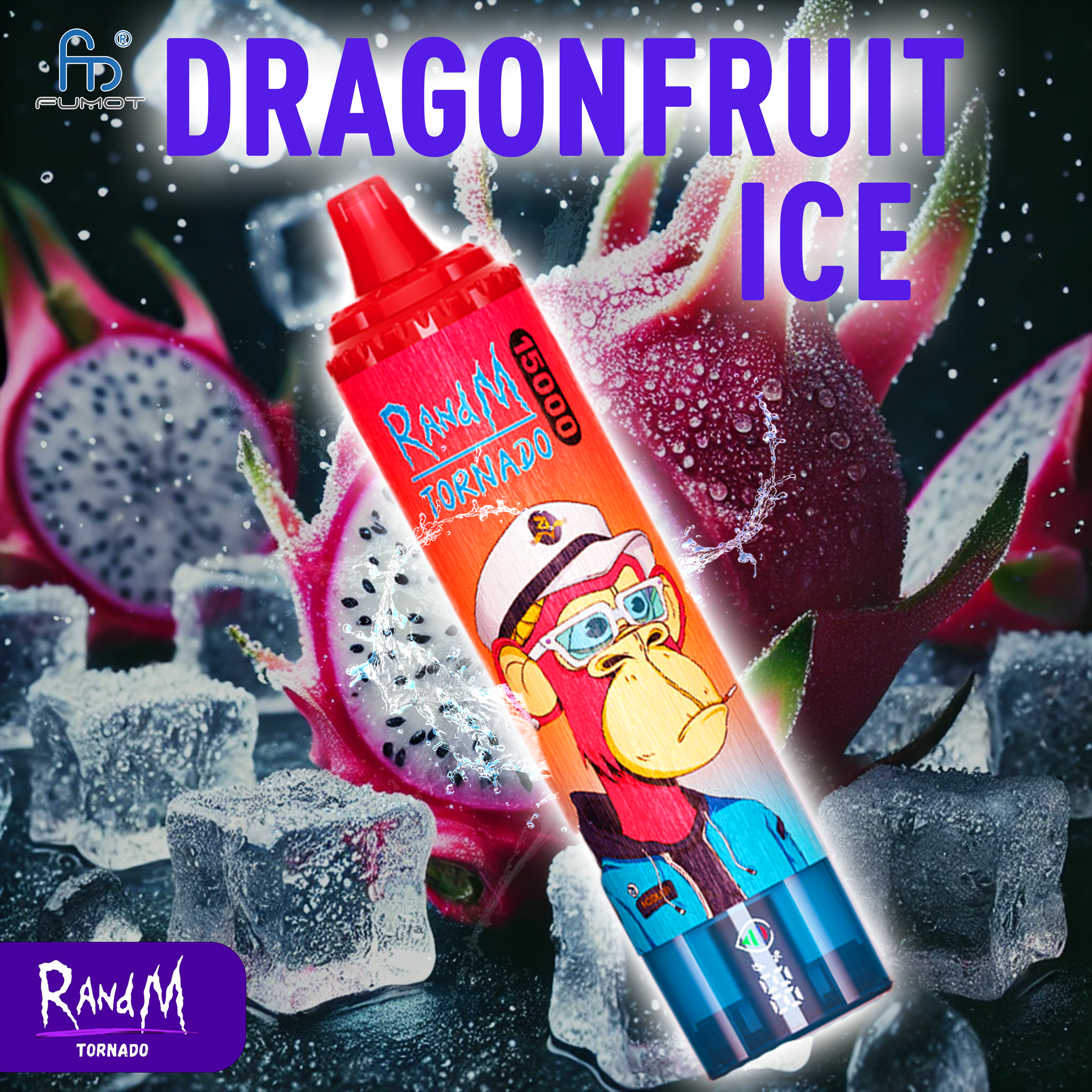 TORNADO RandM Vape 15000 Dragonfruit Ice