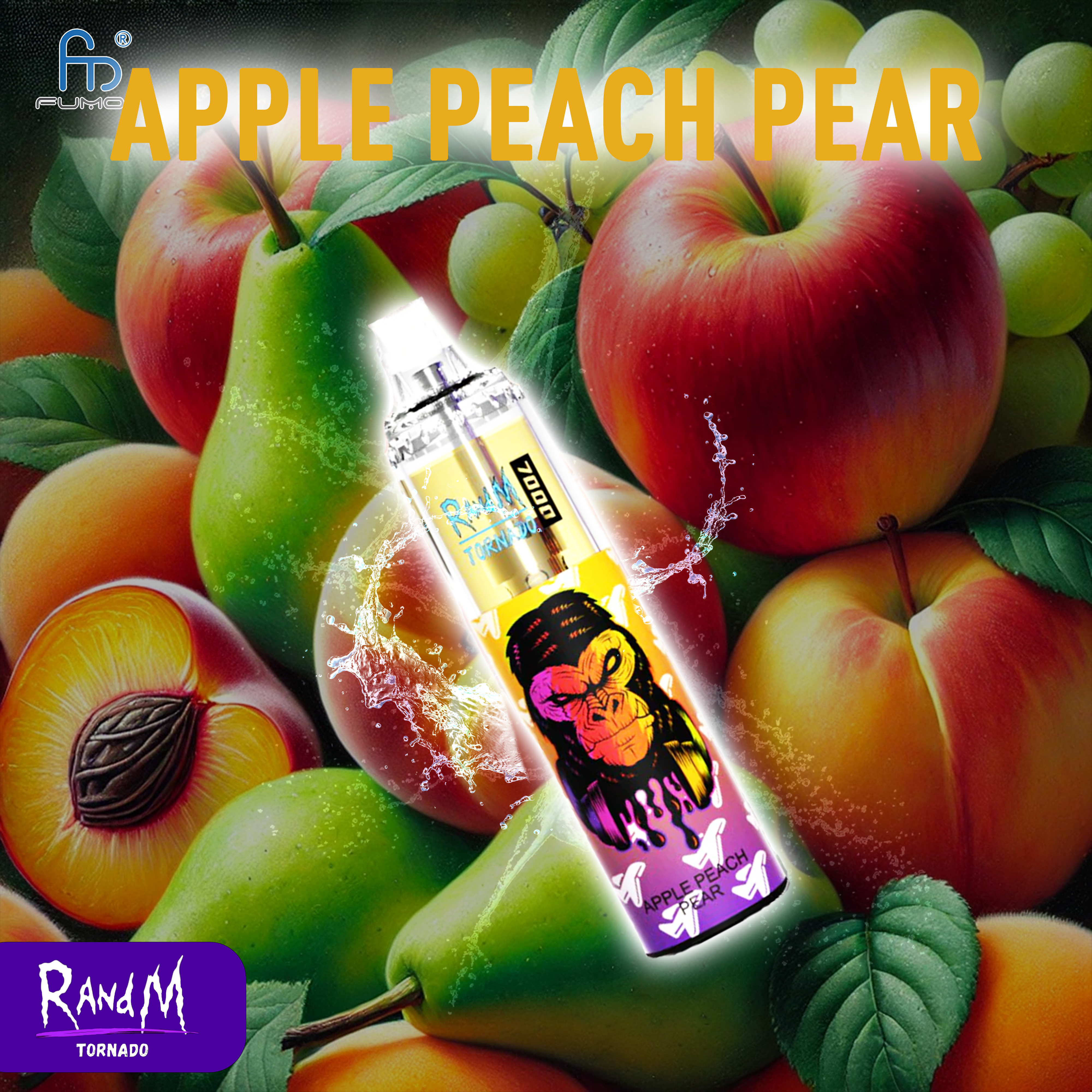 RandM Tornado Vape 7000- Apple Peach Pear