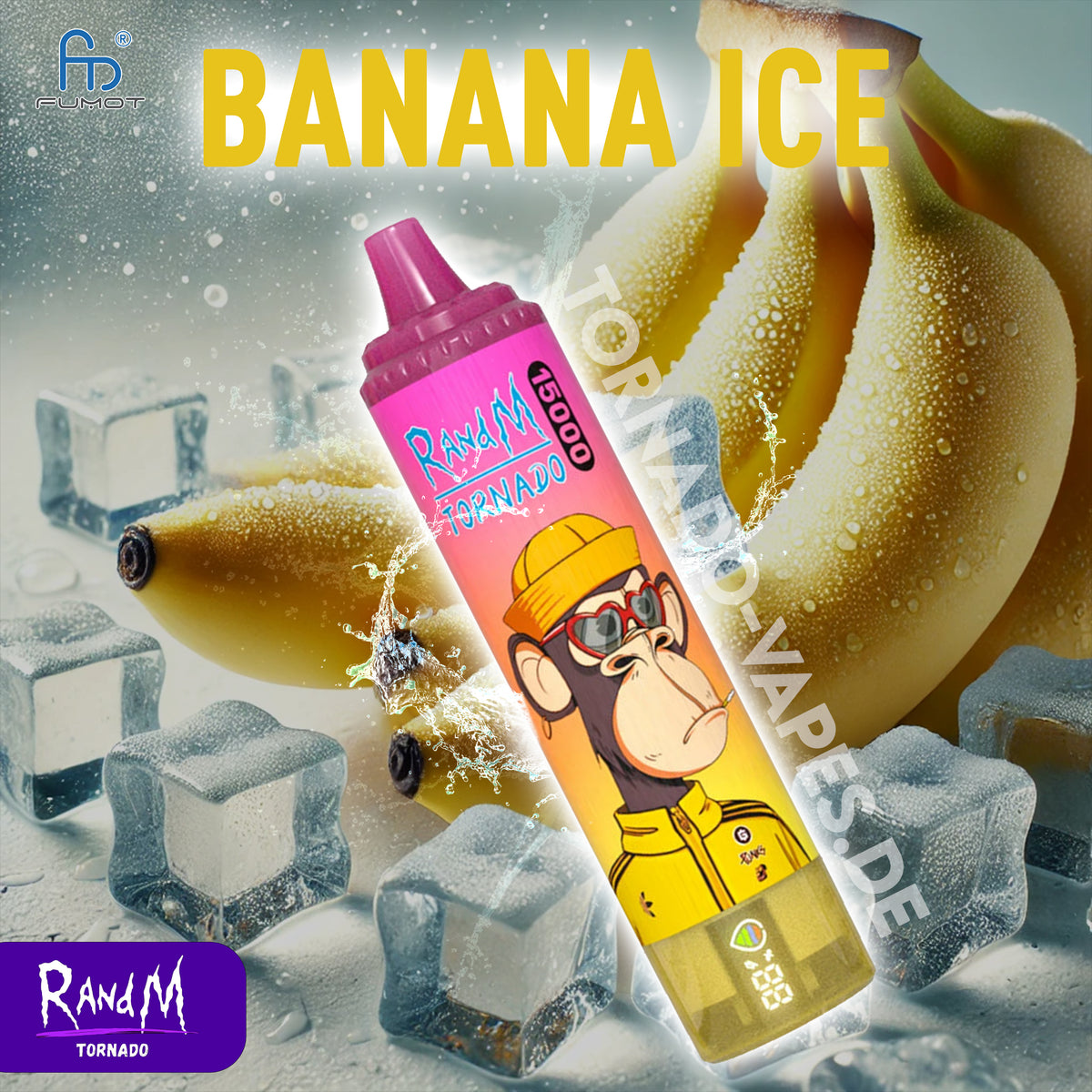 RandM Tornado Vape 15000- Banana Ice🍌🧊